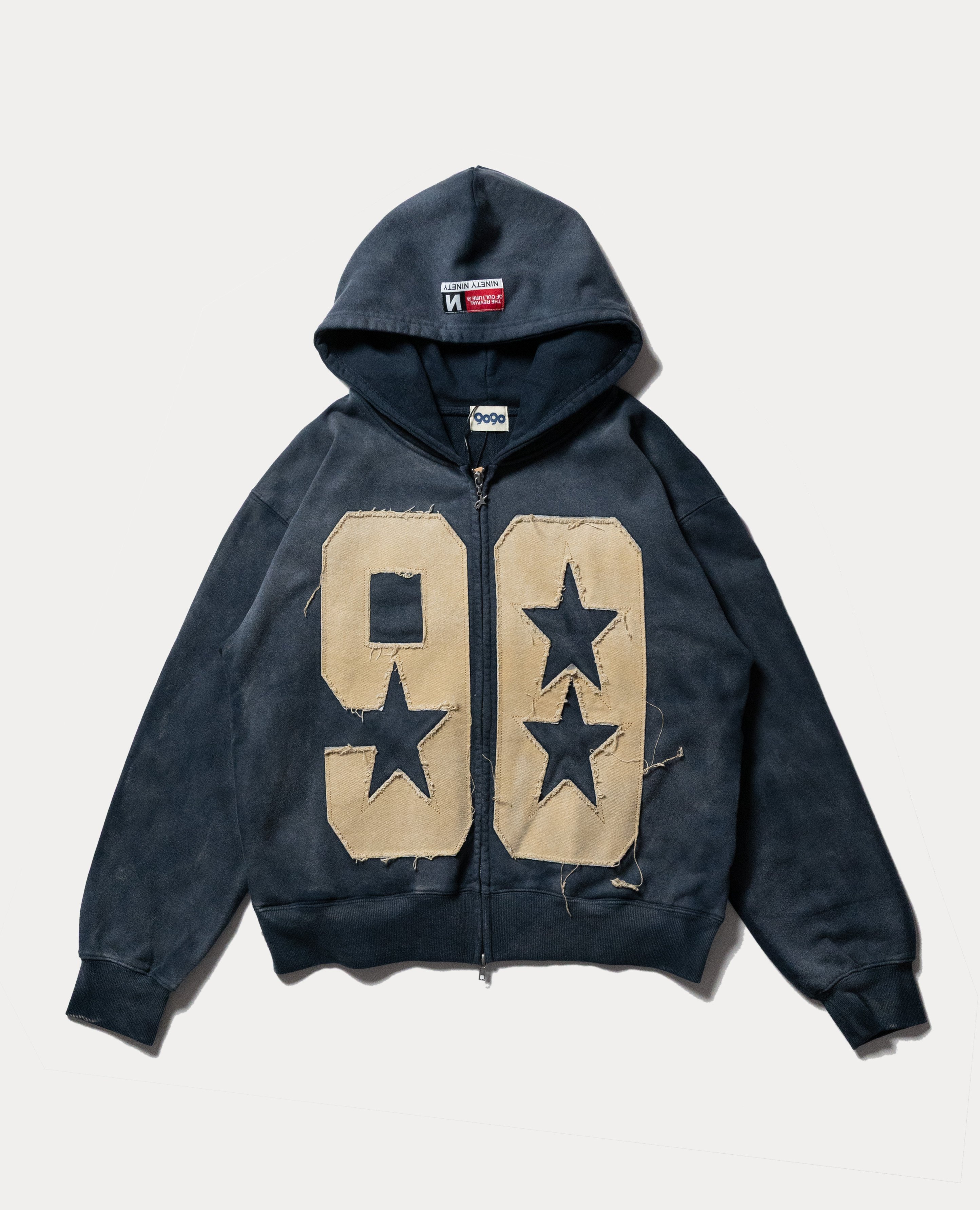 9090 Numbering Logo Zip Hoodie