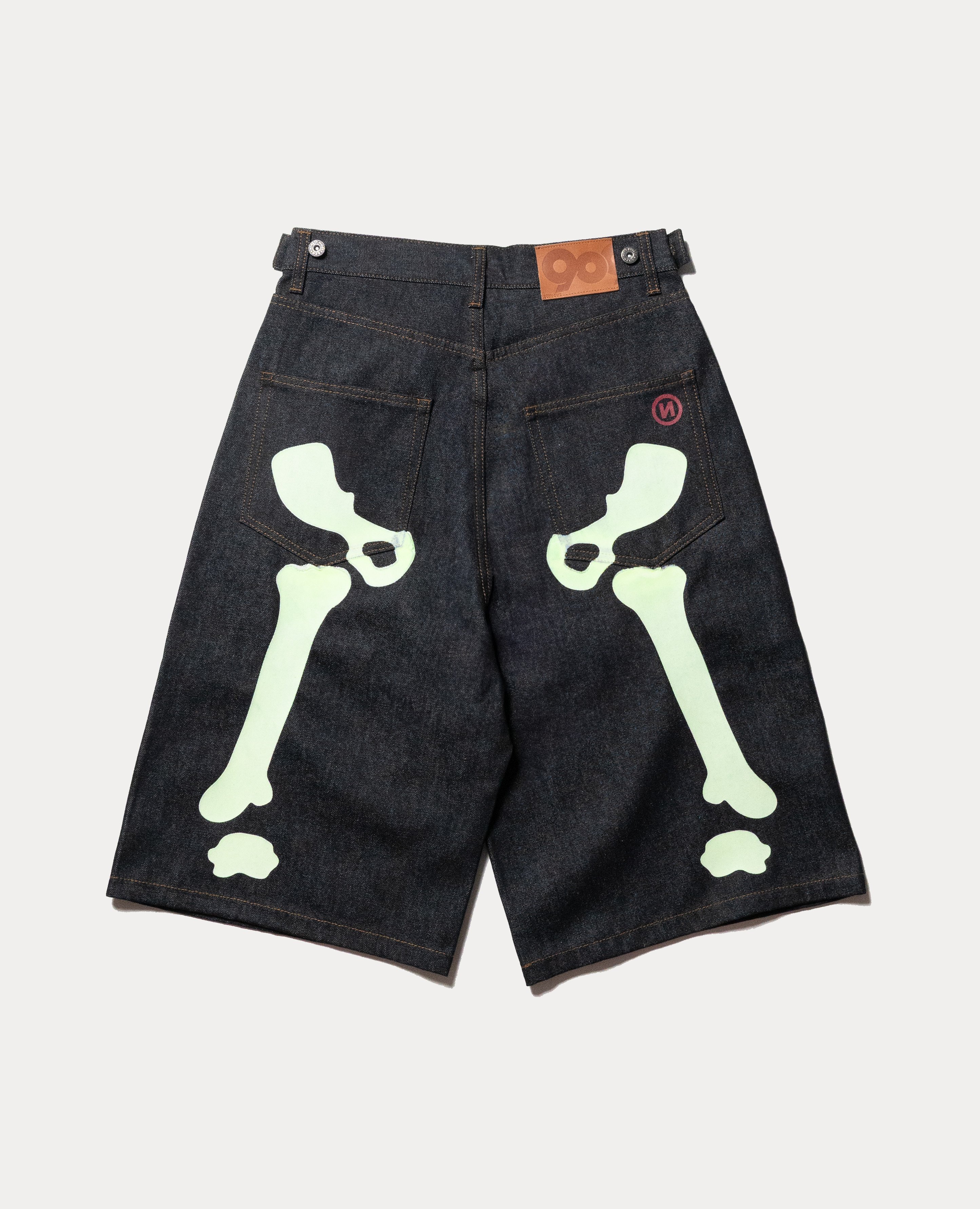 9090 Bone Hand Denim Jorts
