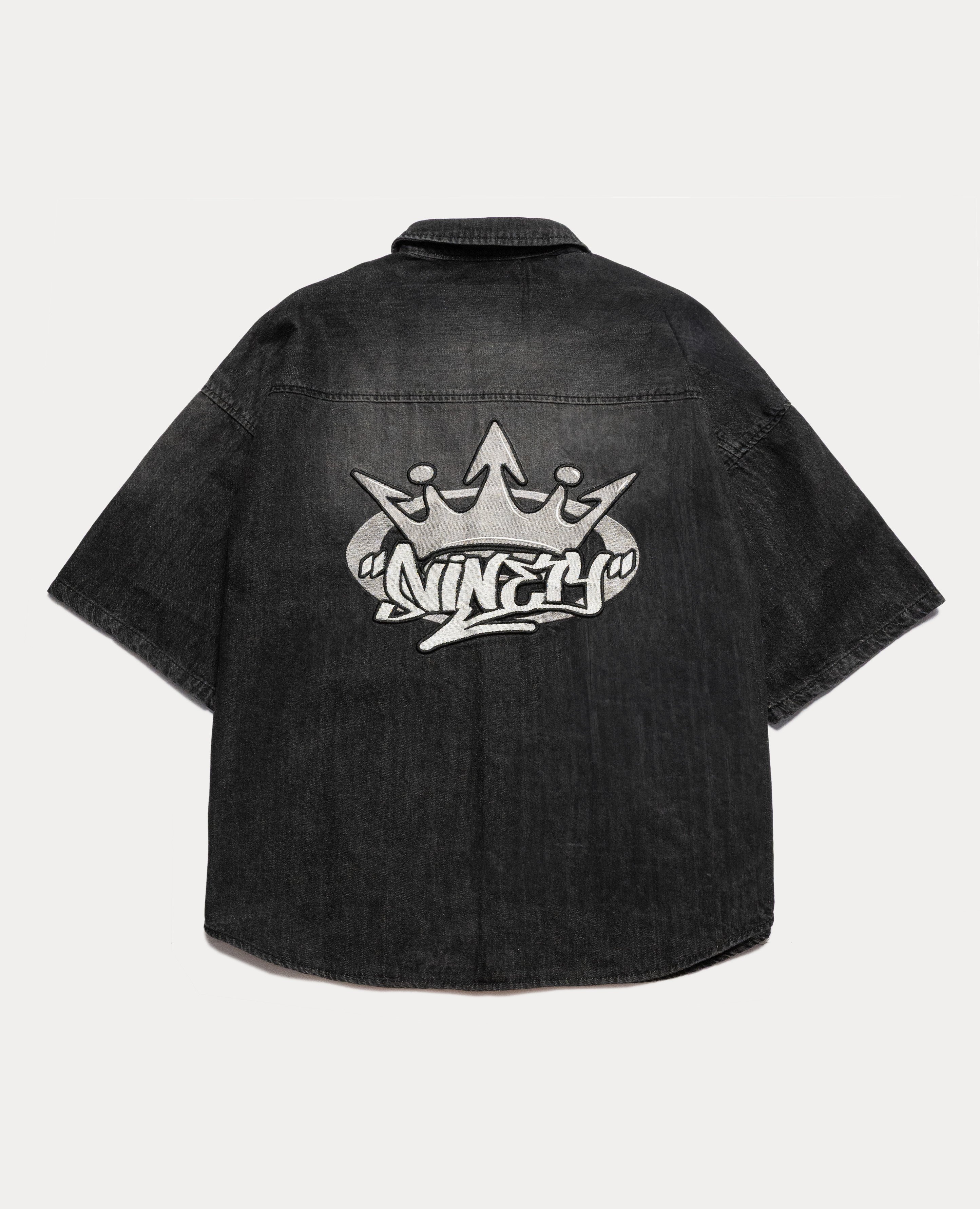 9090 King Logo Vintage Denim S/S Shirt