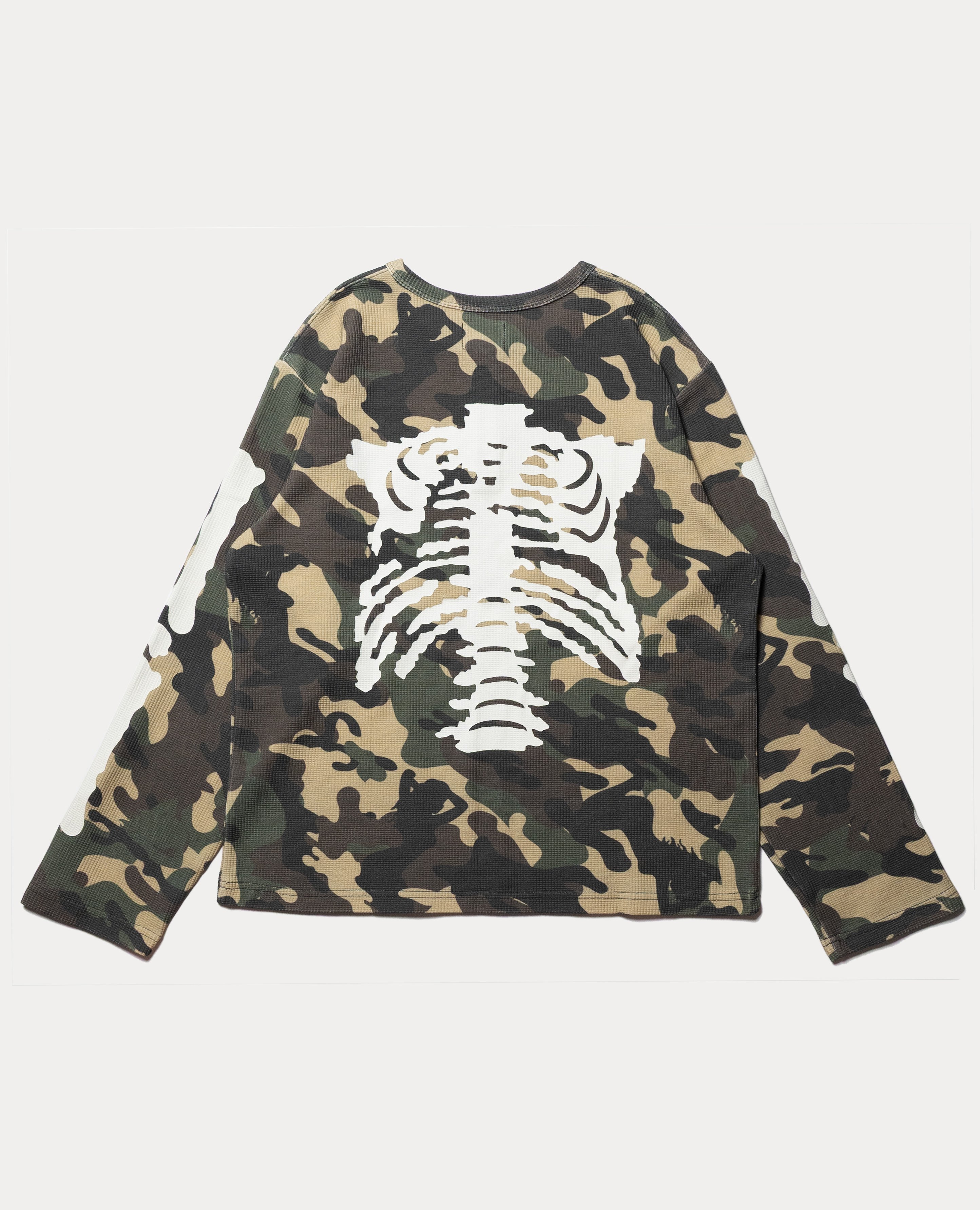 9090 Bone Henry Neck Thermal L/S Tee