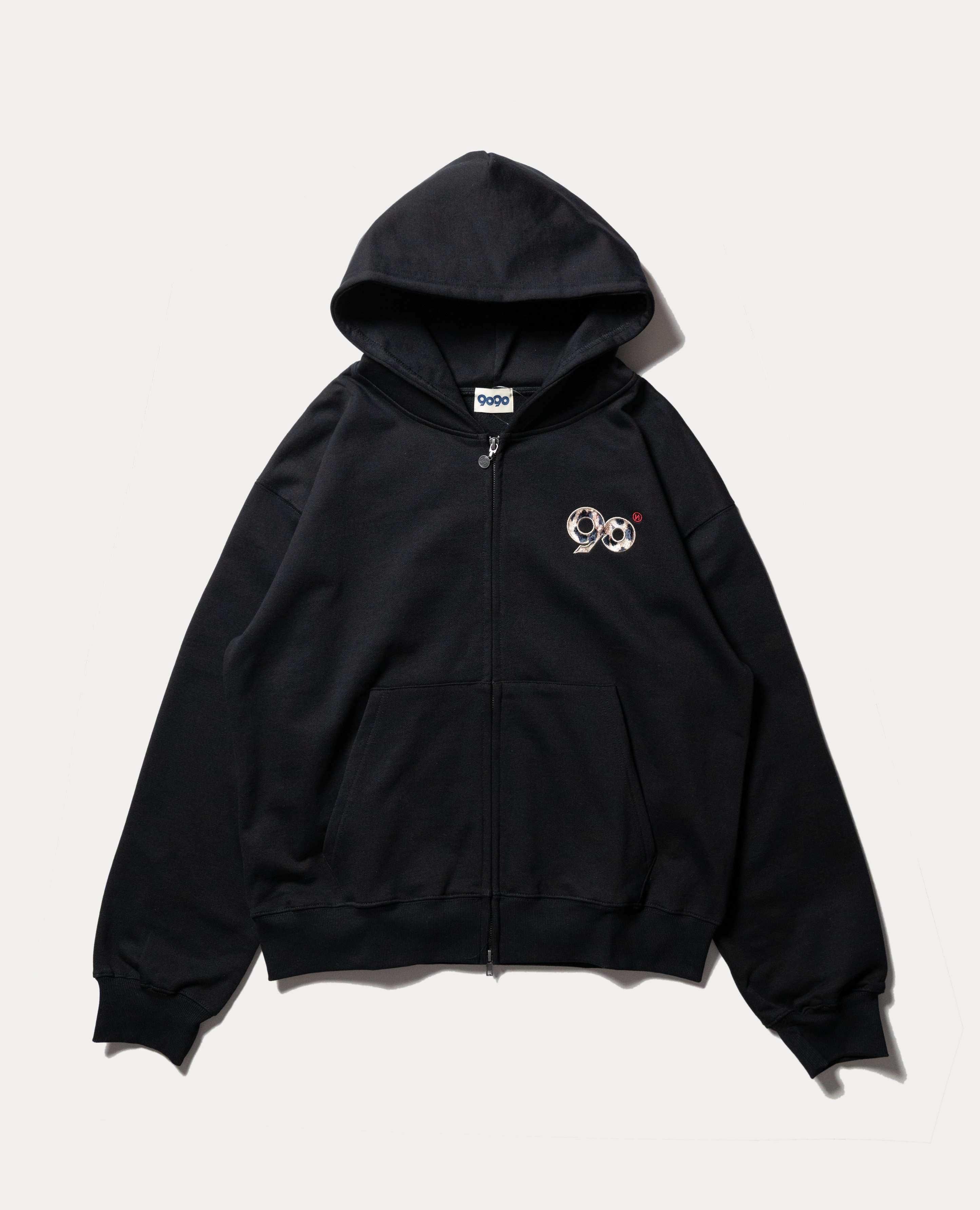 9090 90 Logo Zip Hoodie