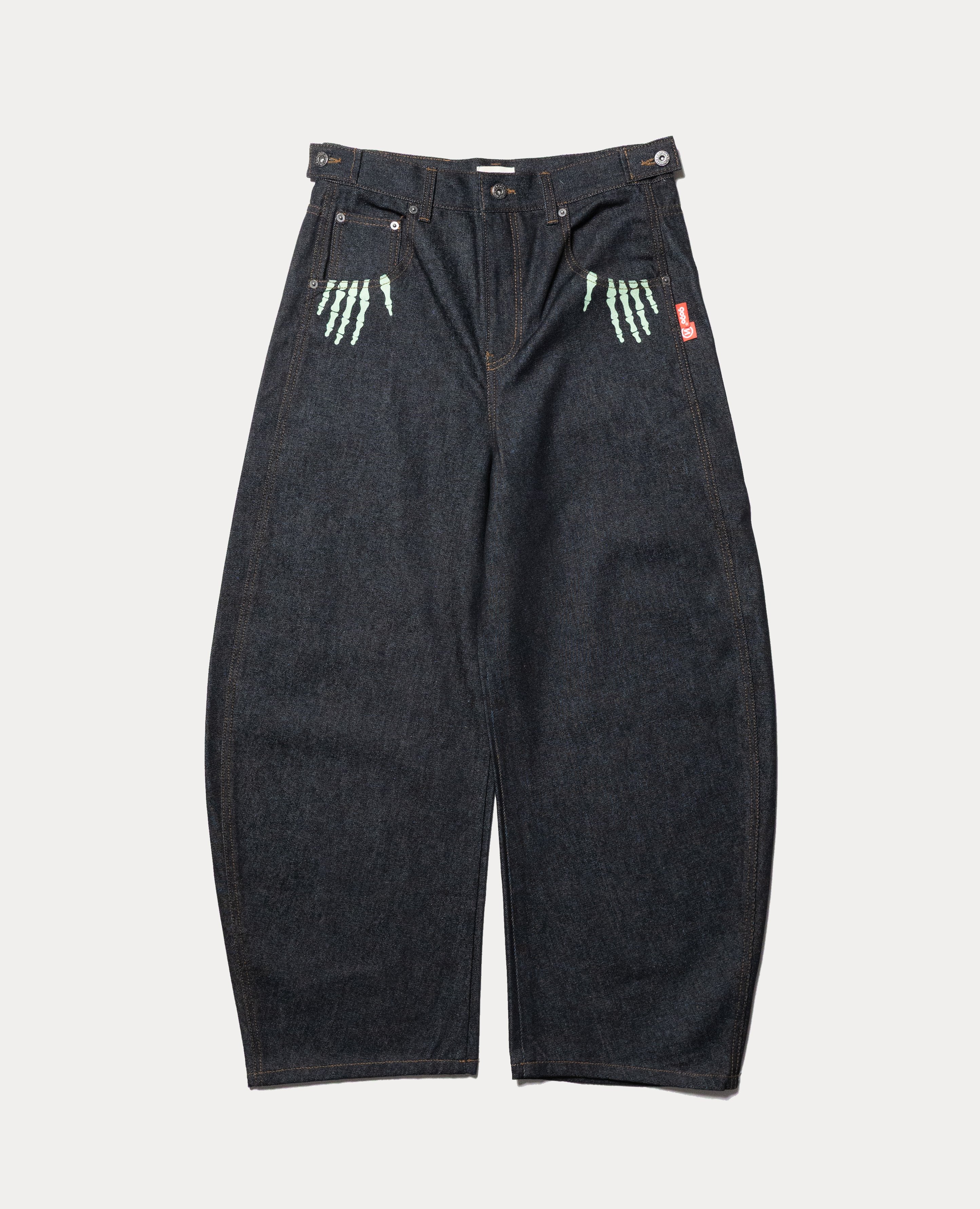 9090 Bone Hand Denim pants (Glow in the Dark)