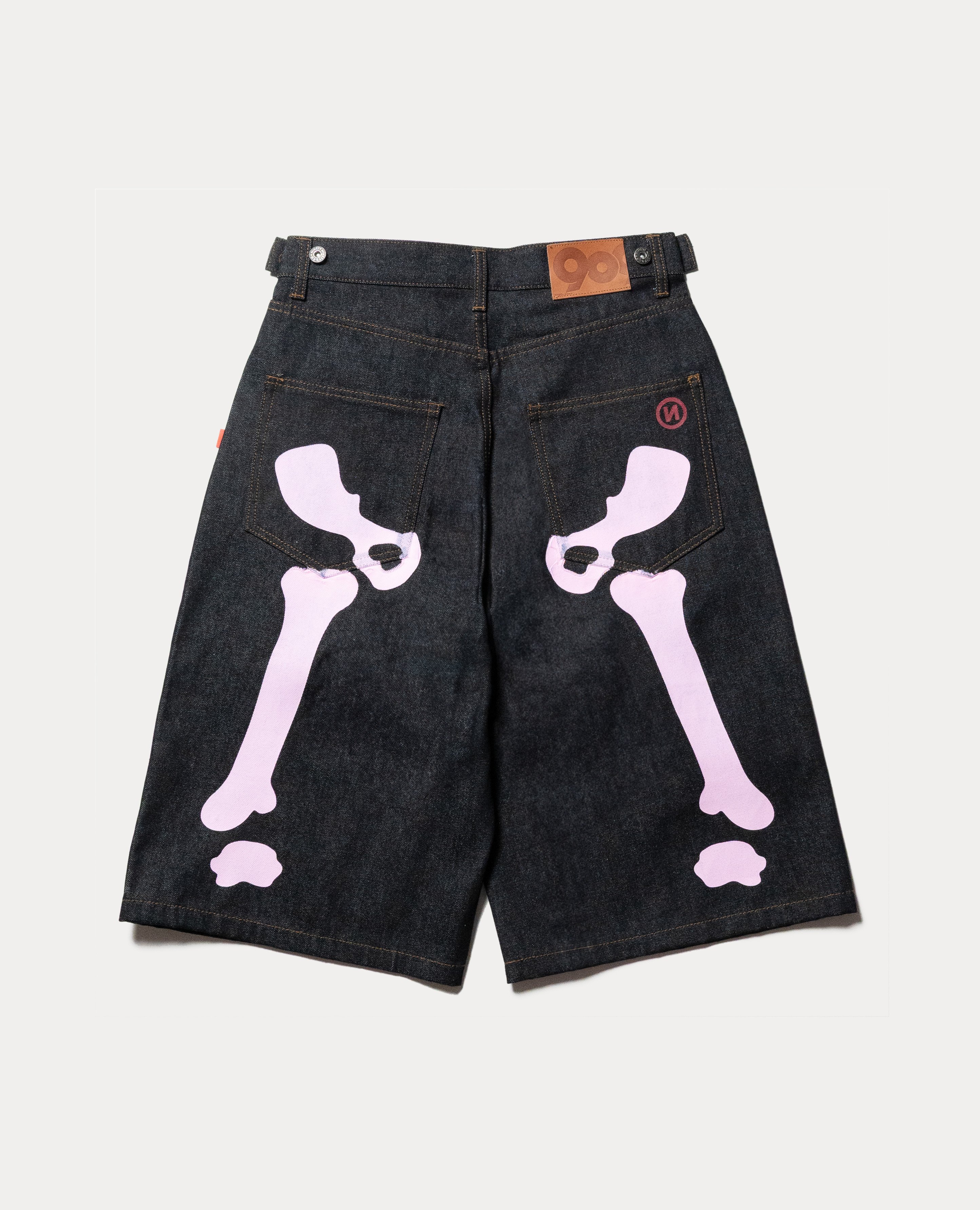9090 Bone Hand Denim Jorts