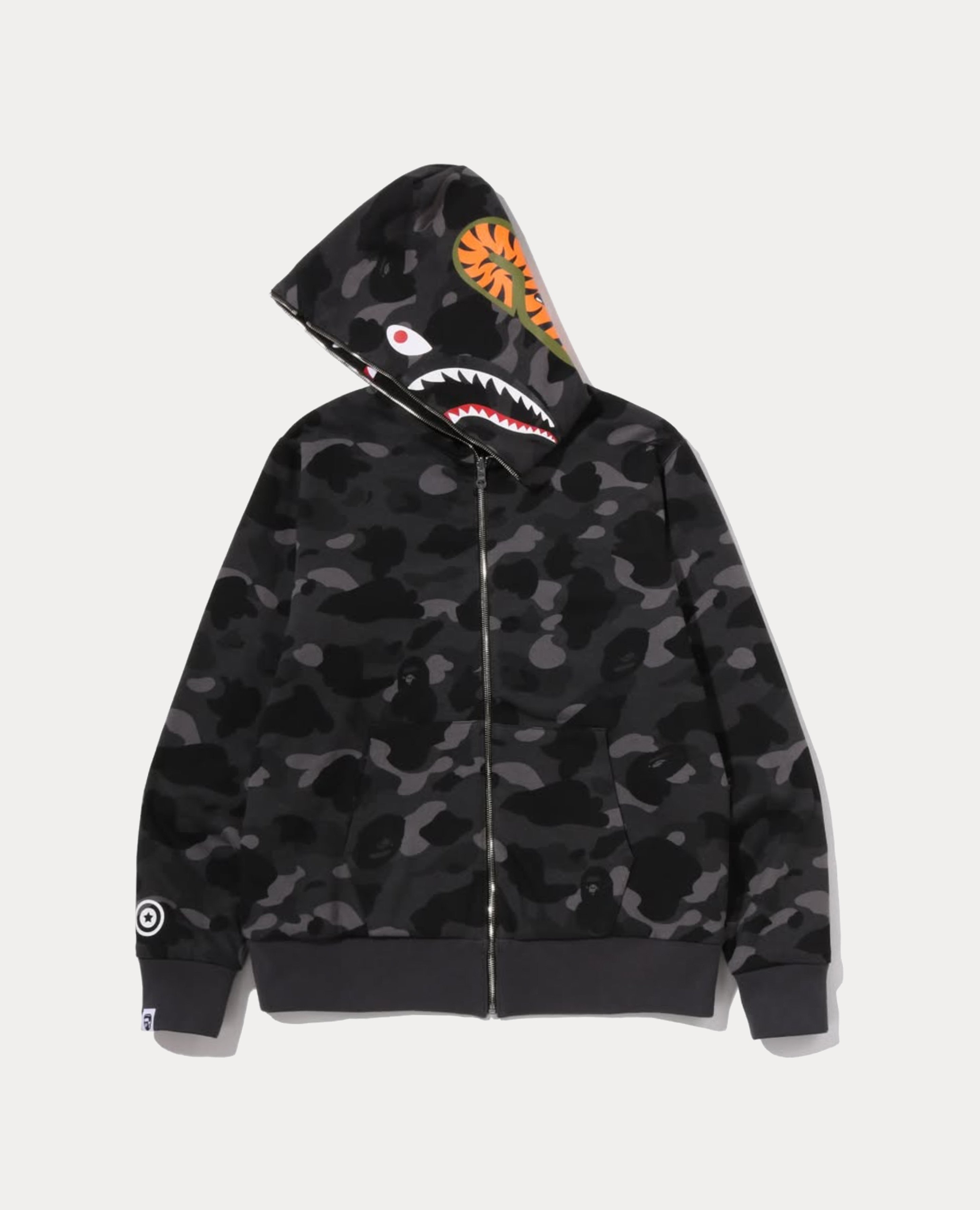 A Bathing Ape Color Camo Reversible Shark Full Zip Hoodie