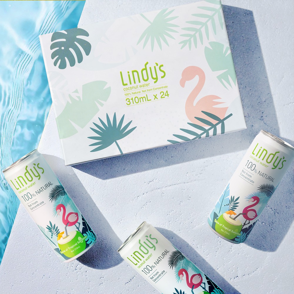 LINDY'S 100% 原味椰子水310ml 24入裝