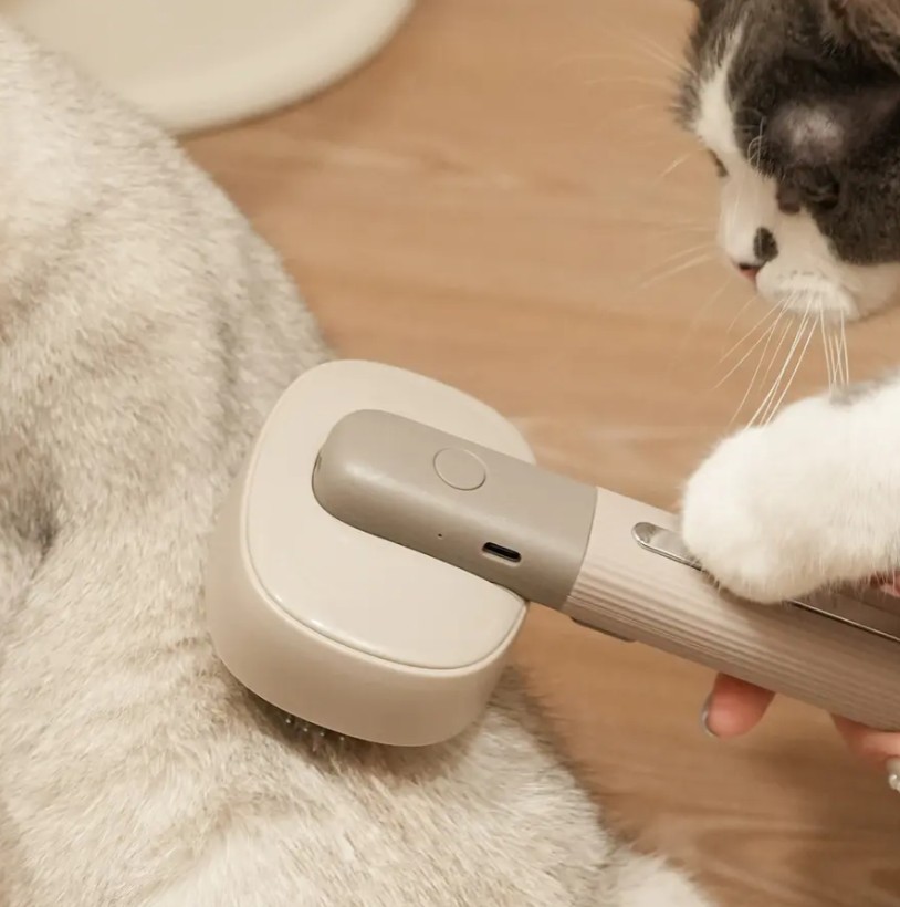 【ROOMMI】KIMOCHI 寵物負離子除毛梳 RMPT02 (寵物梳+按摩器+紫光燈+逗貓器)