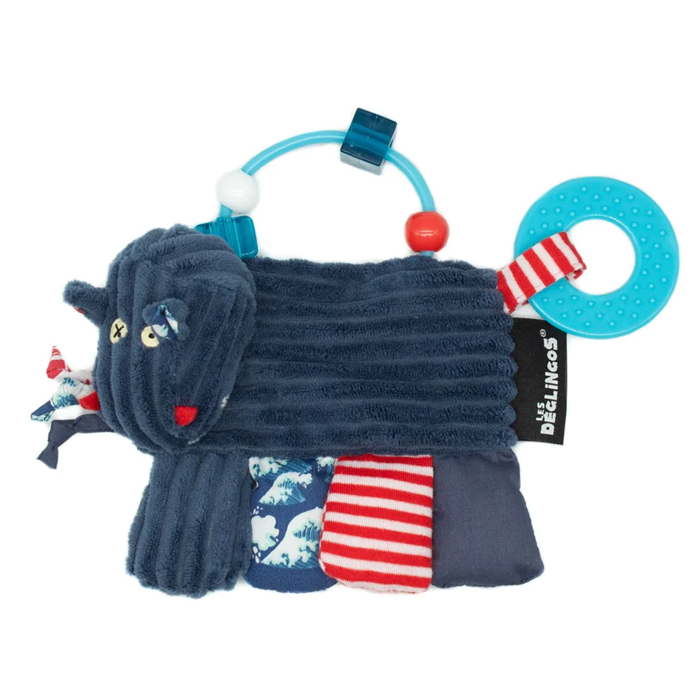 法國Les Deglingos-多功能安撫咬咬巾 (河馬/荷柏詩)