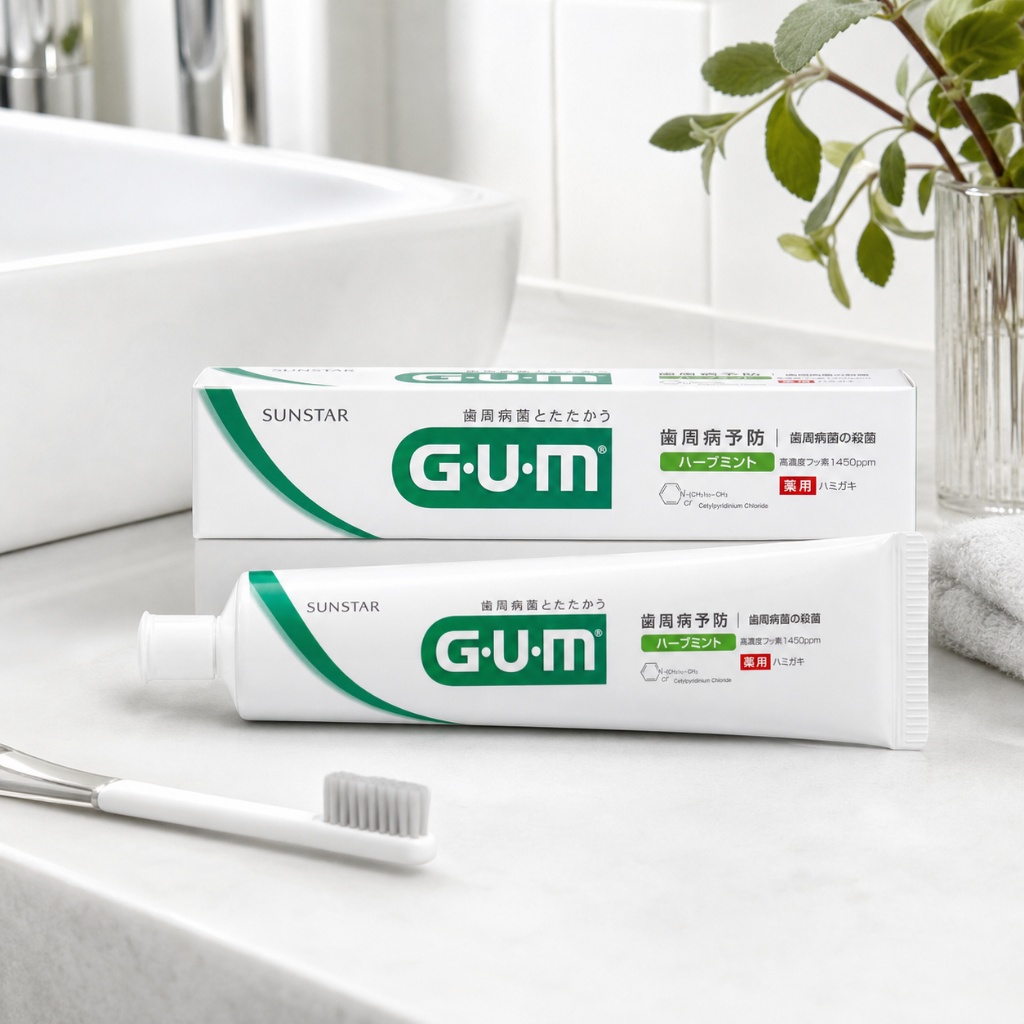 日本SUNSTAR GUM 草本薄荷牙膏155g 三入組
