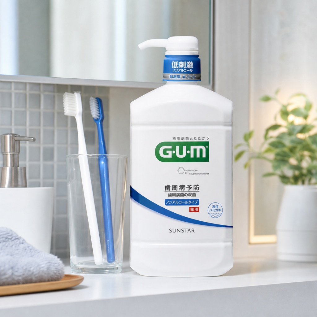 日本SUNSTAR GUM 無酒精低刺激潔牙液 960ml 二入組