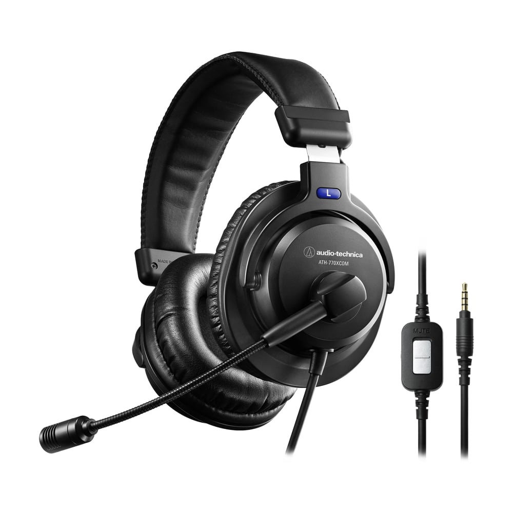 【Audio-Technica】ATH-770XCOM 高音質立體聲耳機麥克風組｜精準收音 清晰通話