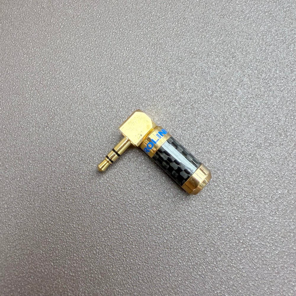 雅高聆 ACROLINK CF-3.5L 3.5mm TRS L式碳纖維鍍金焊接頭｜7mm 出線孔