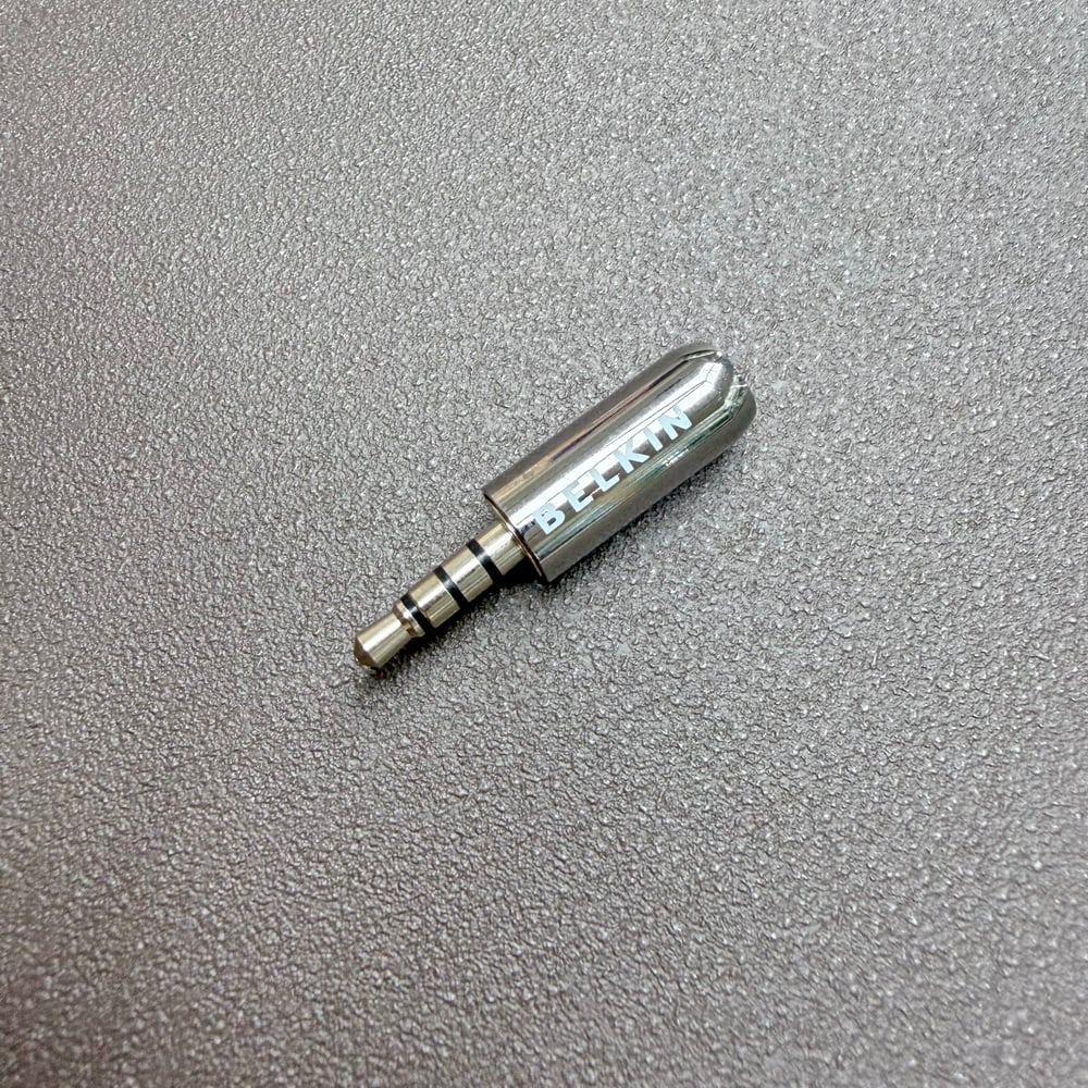 BELKIN TRRS 四極鍍銠焊接頭｜6.2mm 出線孔・DIY 線材製作・出清品