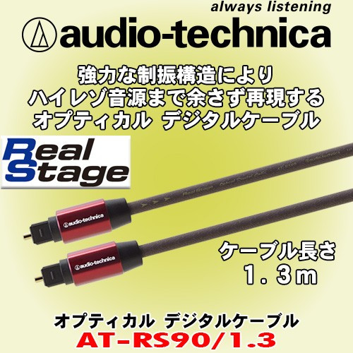 志達電子 AT-RS90 線長1.3米/3米/6米 日本鐵三角 高品質鍍金 光纖線 TOSLINK(方型) 對方型