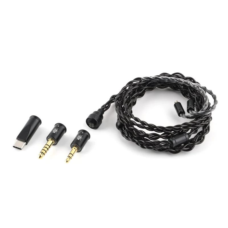 Kiwi Ears x B_Media Terras 泰拉斯 Black Edition｜4N 單晶銅模組化耳機升級線 2Pin CM 3.5 4.4 Type-C