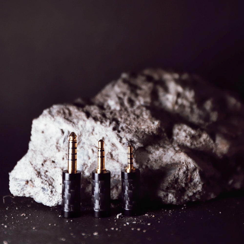 大力揚 Power Praise PPIX-CF-G/RH 訊源端三合一碳纖維鍍金/鍍銠版 4.4mm 3.5mm 2.5mm 可替換式接頭 加購