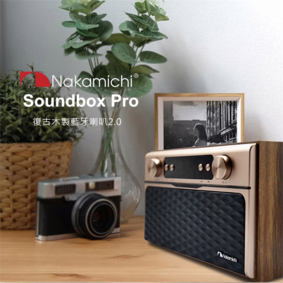 日本 【NAKAMICHI】Soundbox Pro 2.0 復古木製藍牙喇叭(FM/SD/USB/AUX)