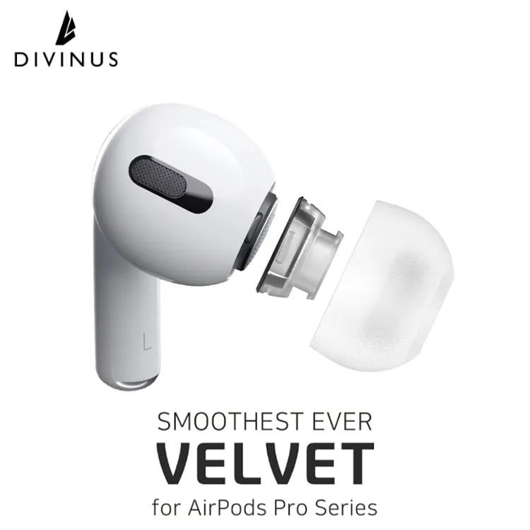 韓國 DIVINUS VELVET For AirPods Pro 真無線藍牙耳機專用耳塞 | 一盒3對 | 可洩壓的耳塞 | 公司貨