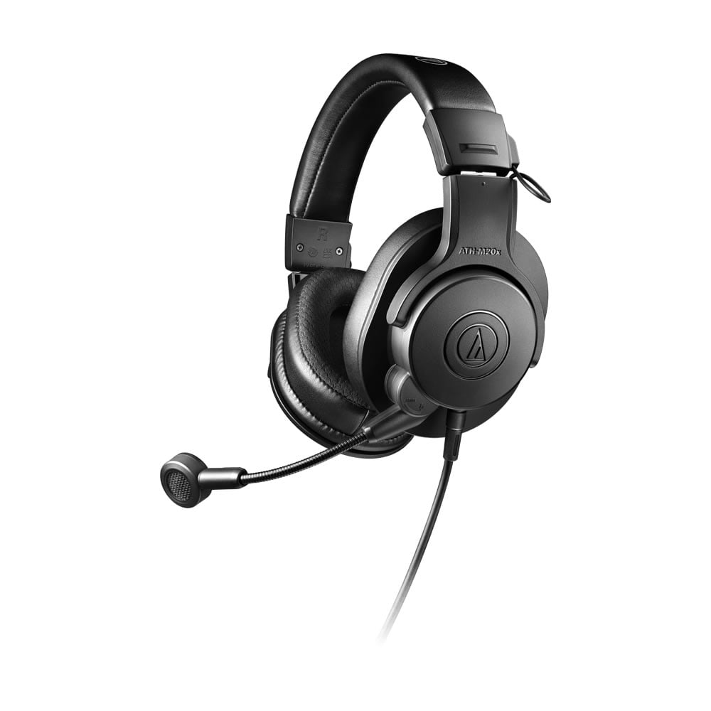 Audio-Technica ATH-M20xSTS 直播監聽耳機麥克風｜監聽耳機＋電容麥克風一次整合，直播、遊戲、Podcast 不用再多擺一支桌上麥 🎧🎙️