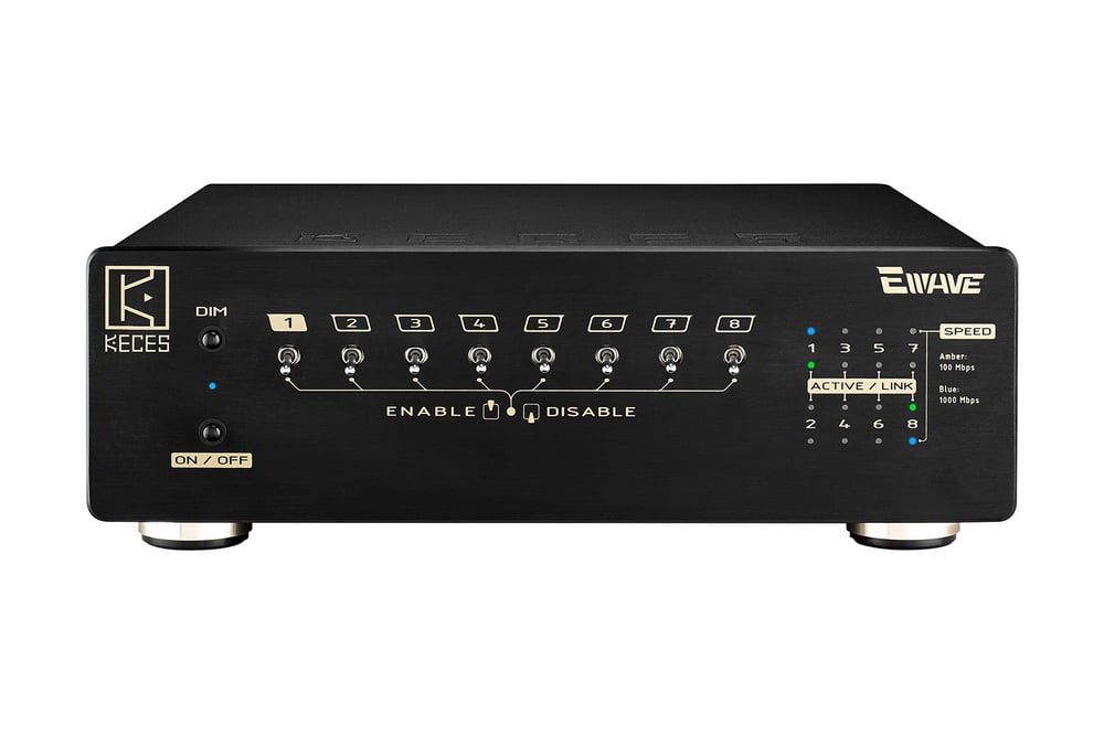 KECES Ewave Audio Grade Switch 音響級網路交換器｜OCXO 時鐘 8埠千兆