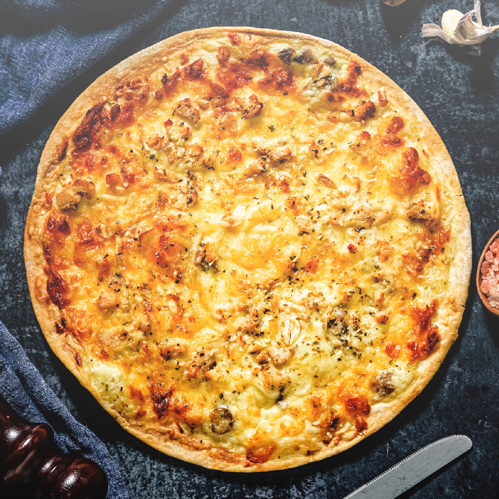 蒜香奶油白醬雞披薩 (11吋) Alfredo Chicken Pizza