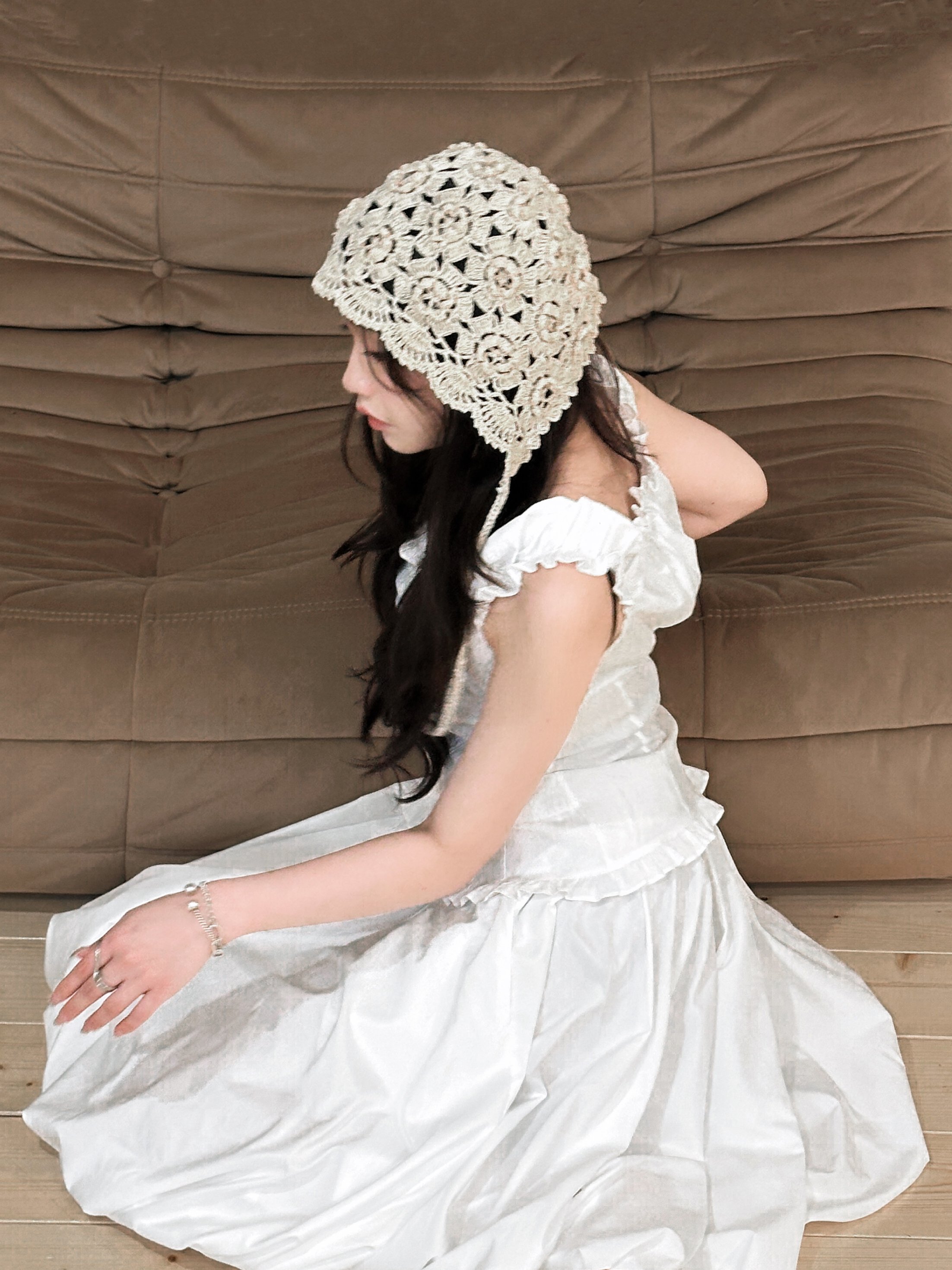 夏日雜誌編織綁帶軟帽