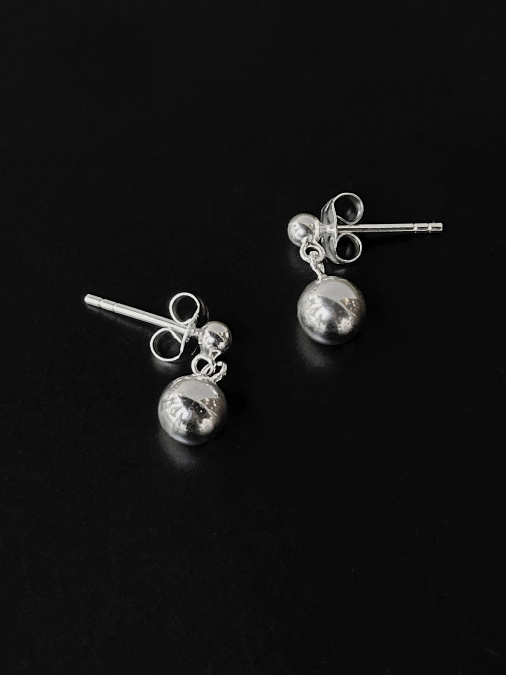 簡約垂墜925純銀耳針耳環