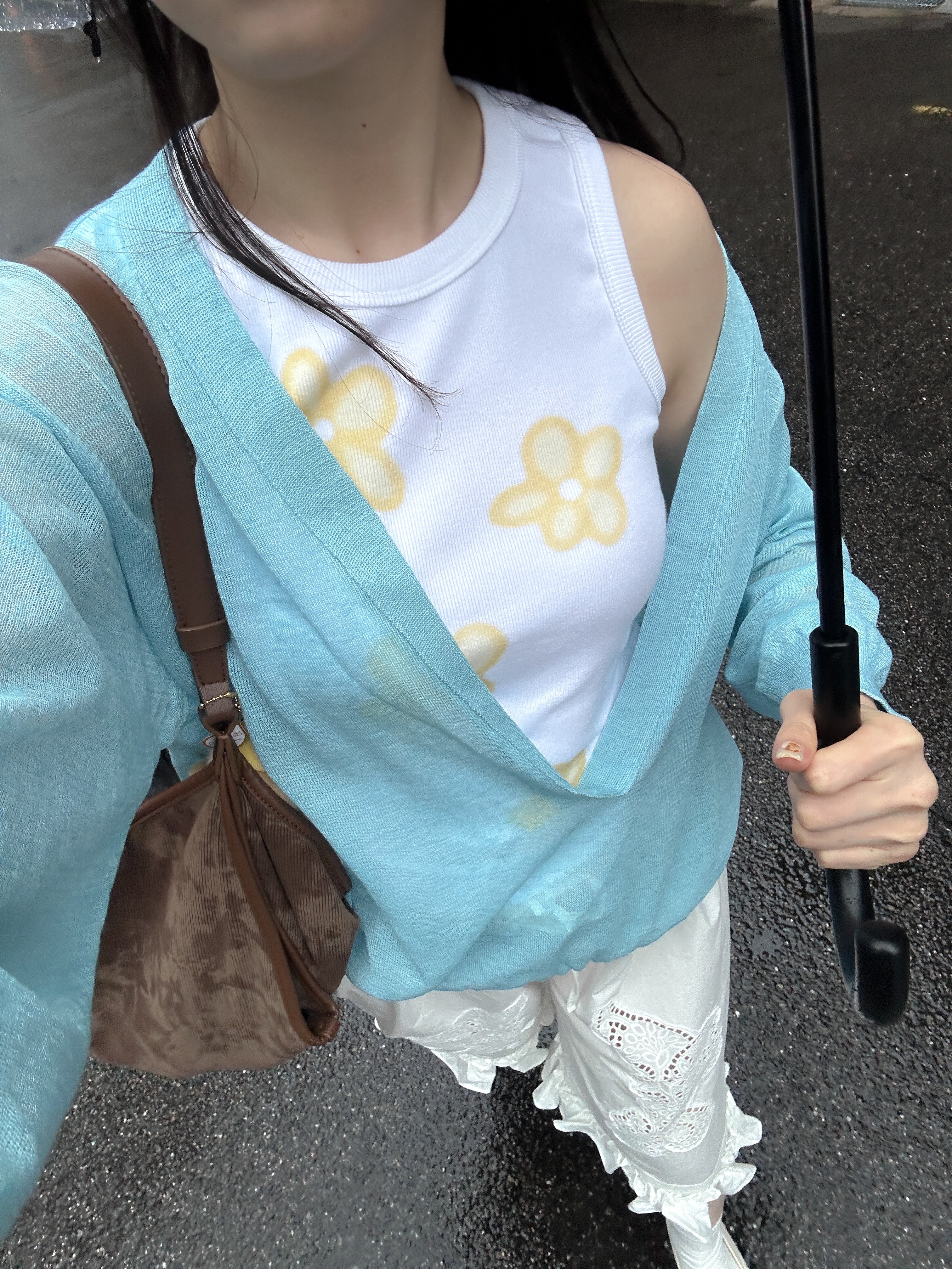 少女小花坦克背心
