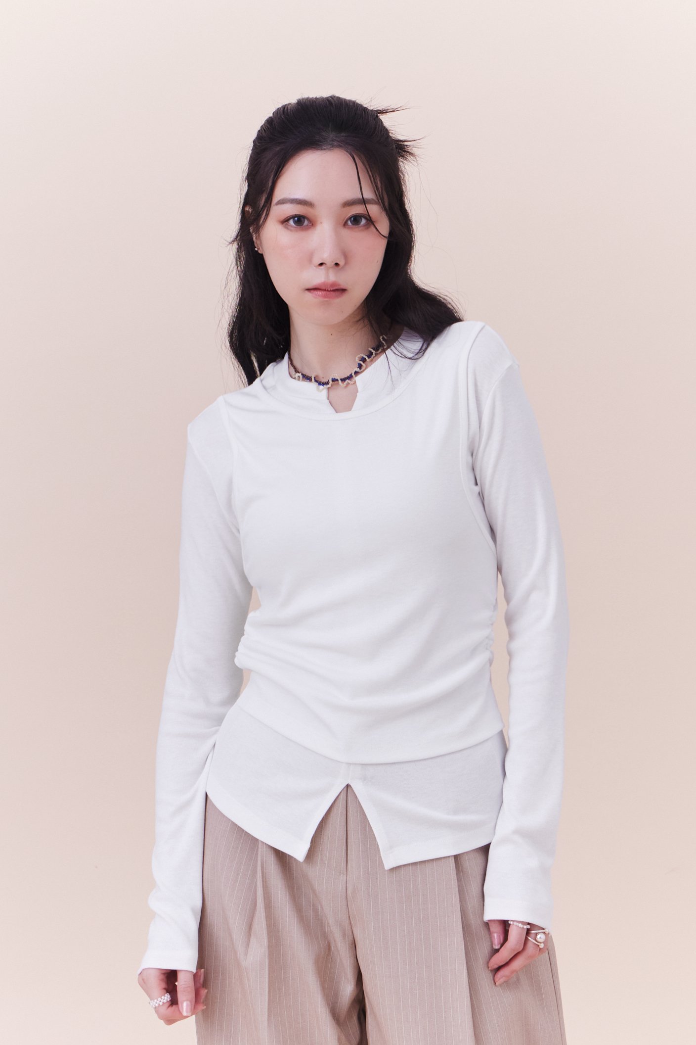 超舒服柔棉開衩角角上衣