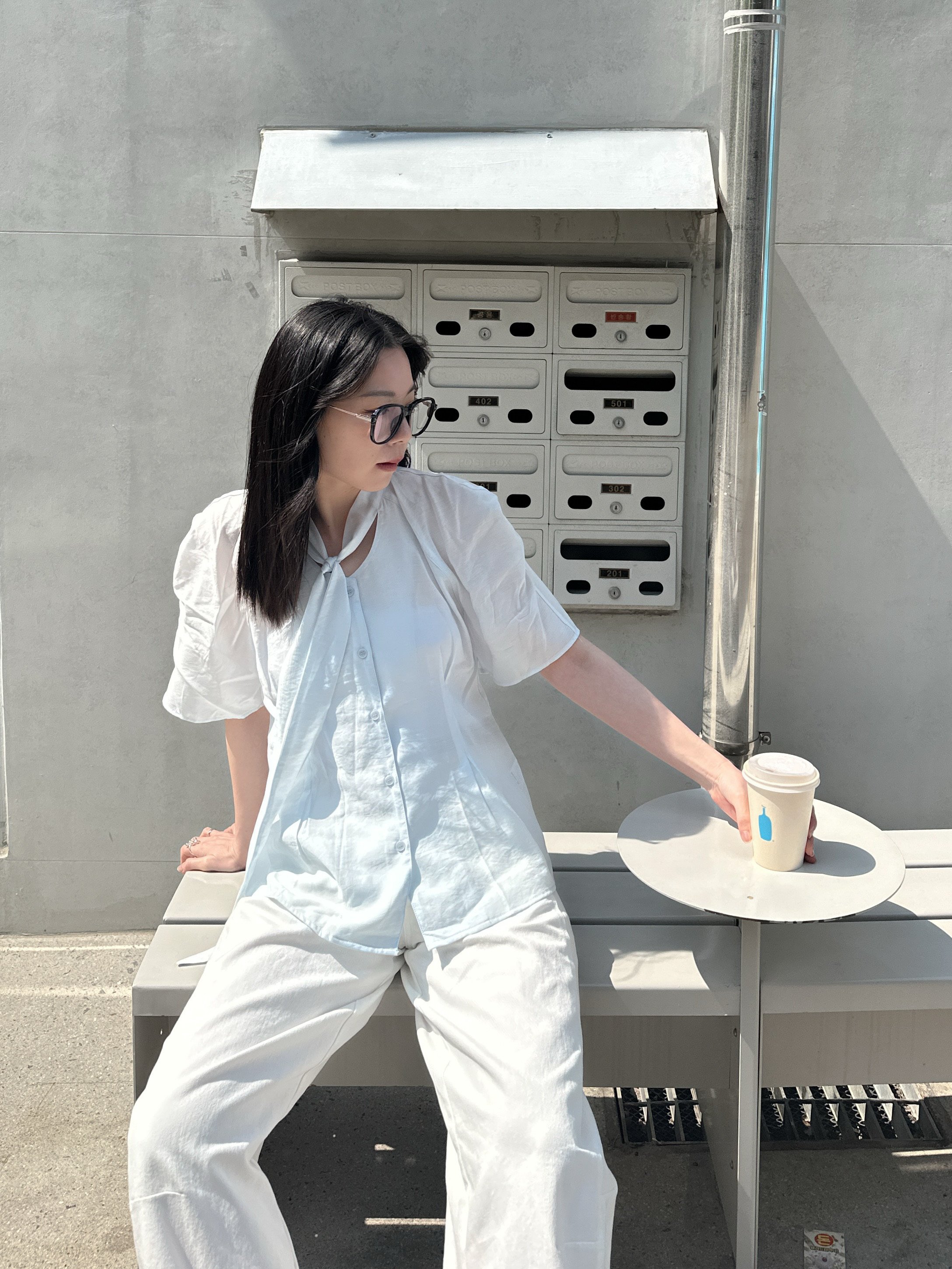 仙女光芒綁帶透透襯衫