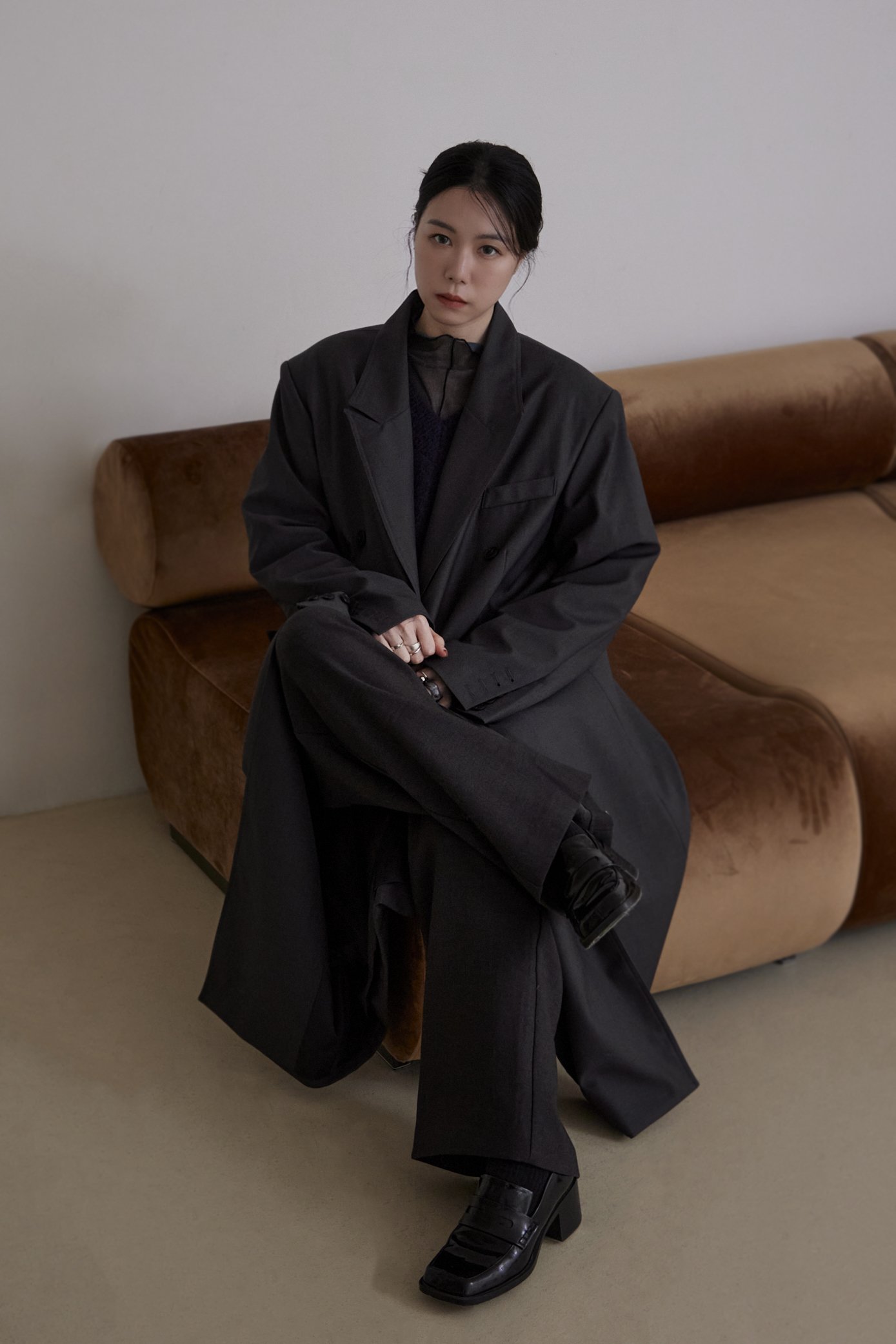 經典必備寬鬆長版西裝外套