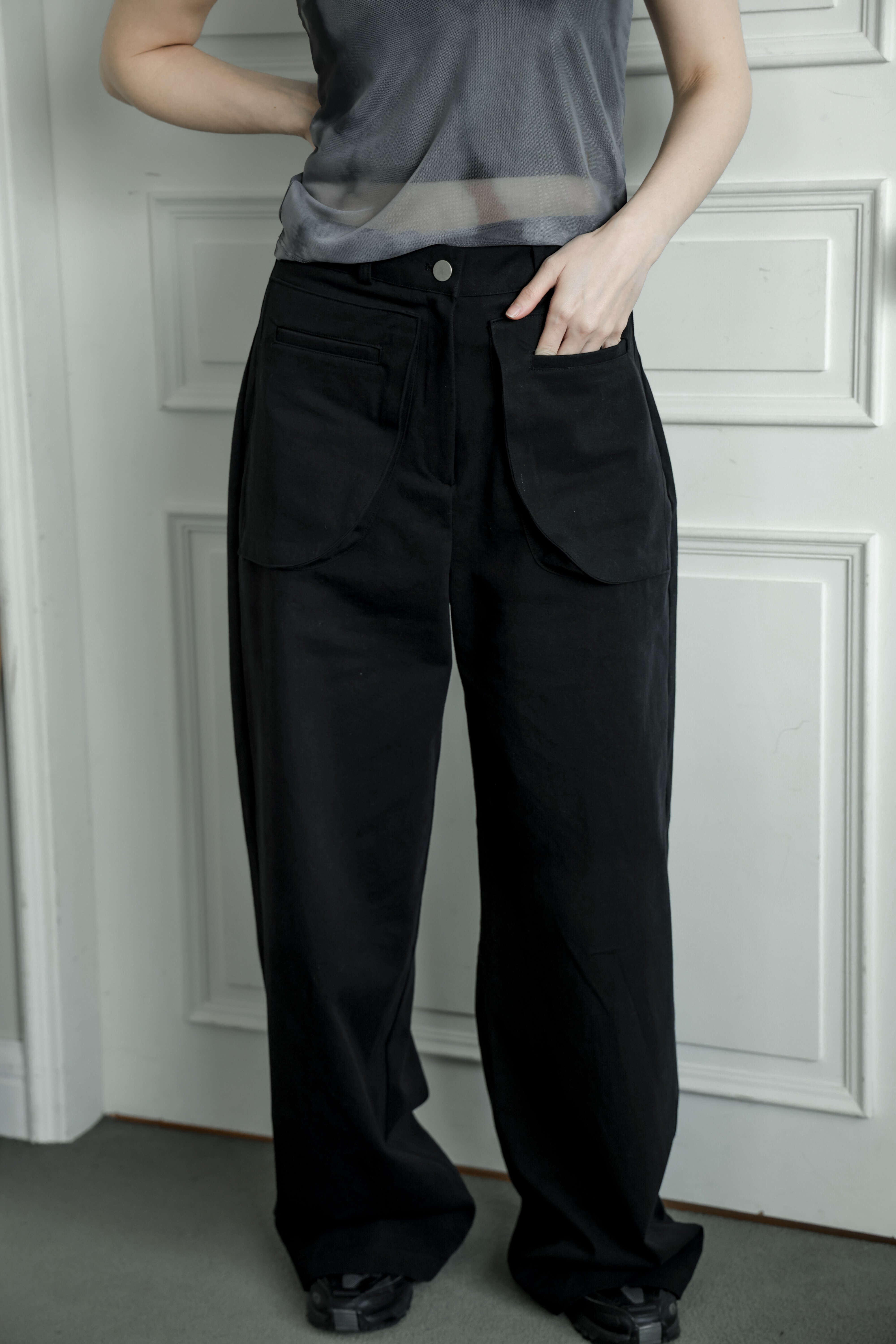 挺版顯瘦大口袋設計長褲