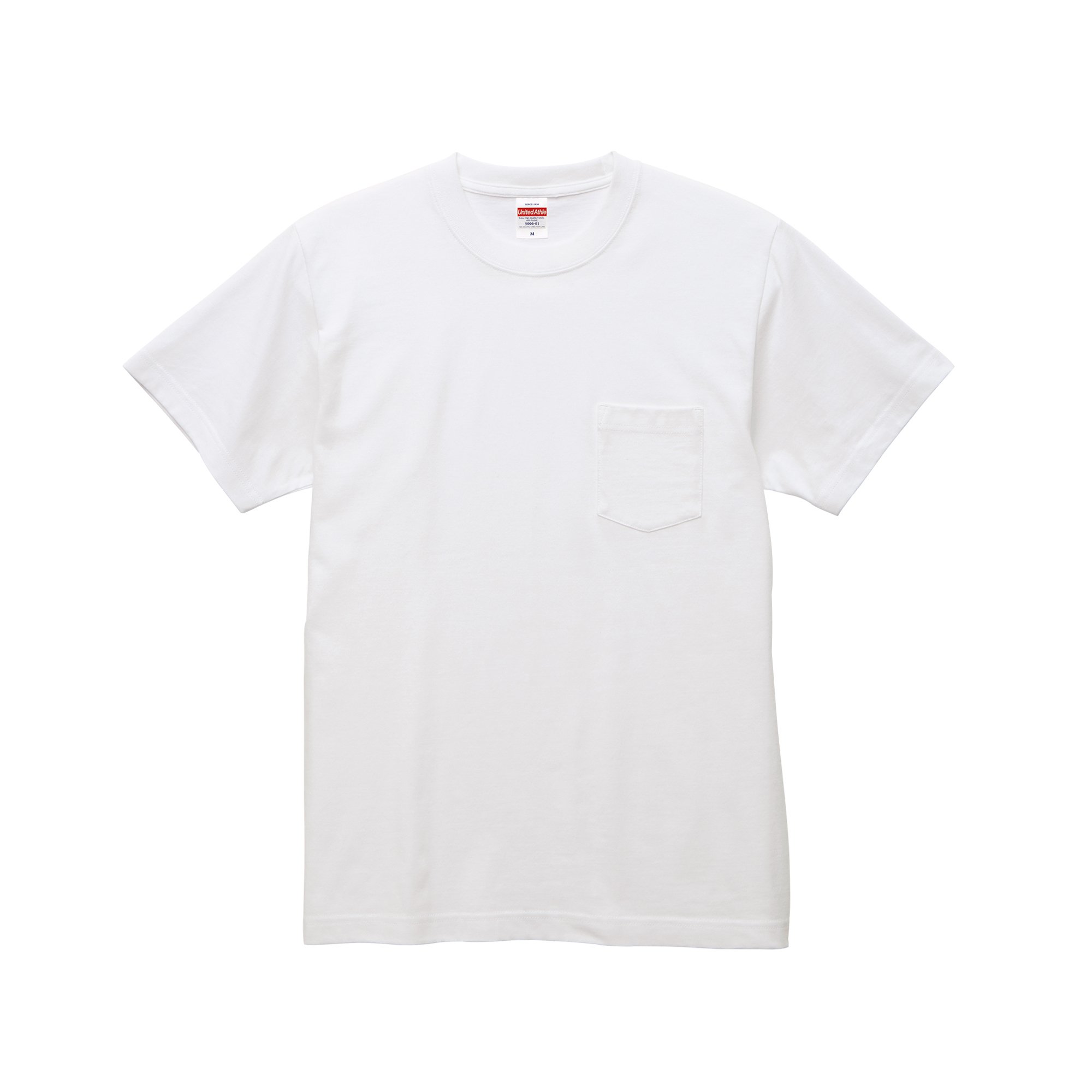 【純棉】United Athlte 3500601  5.6oz. 頂級柔棉T恤（有口袋）