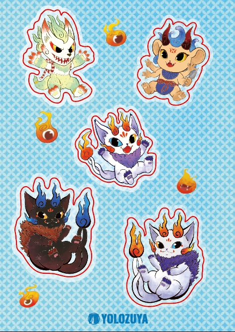 有樂作業角色圖鑑雷射貼紙