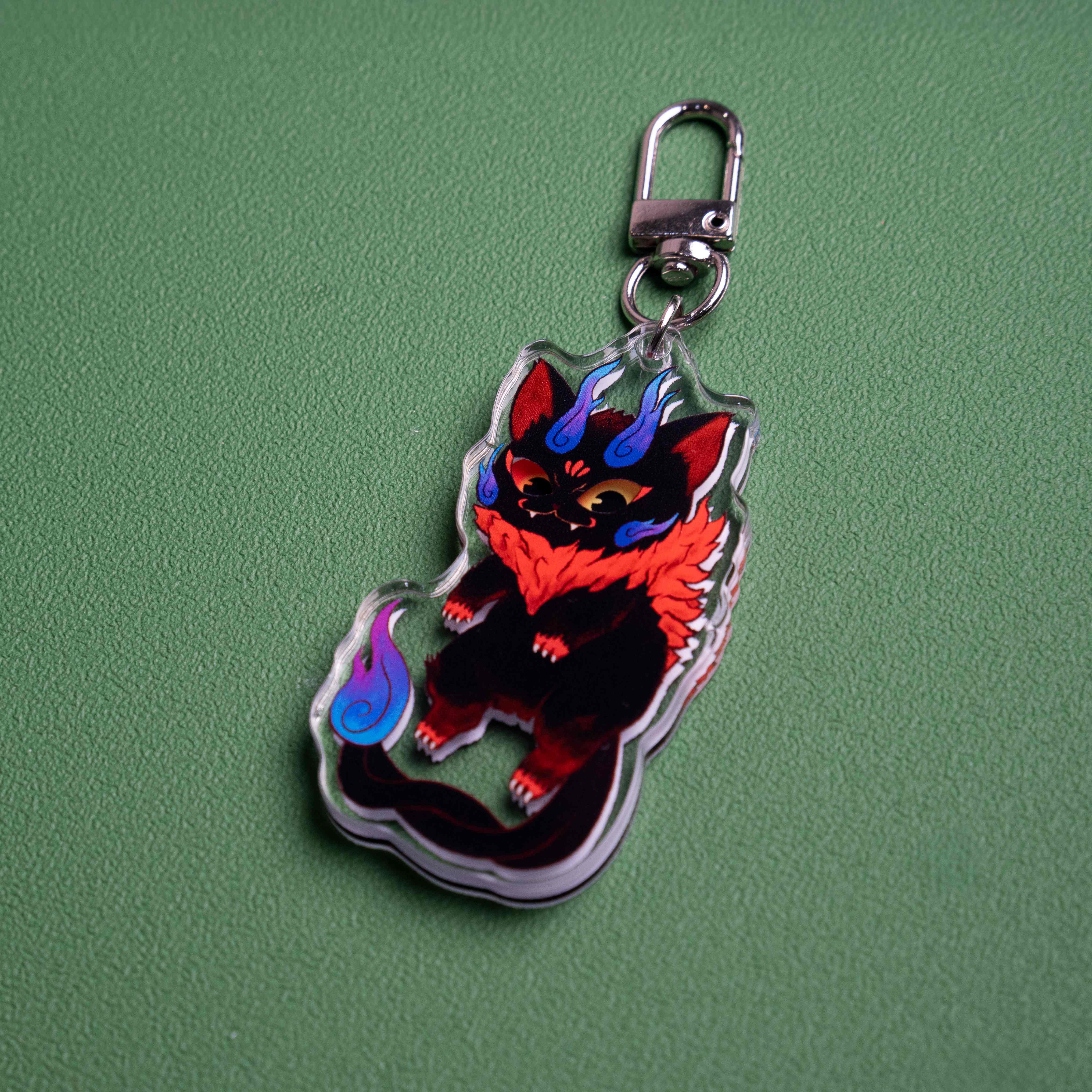 犼太郎看著你 壓克力吊飾 黑