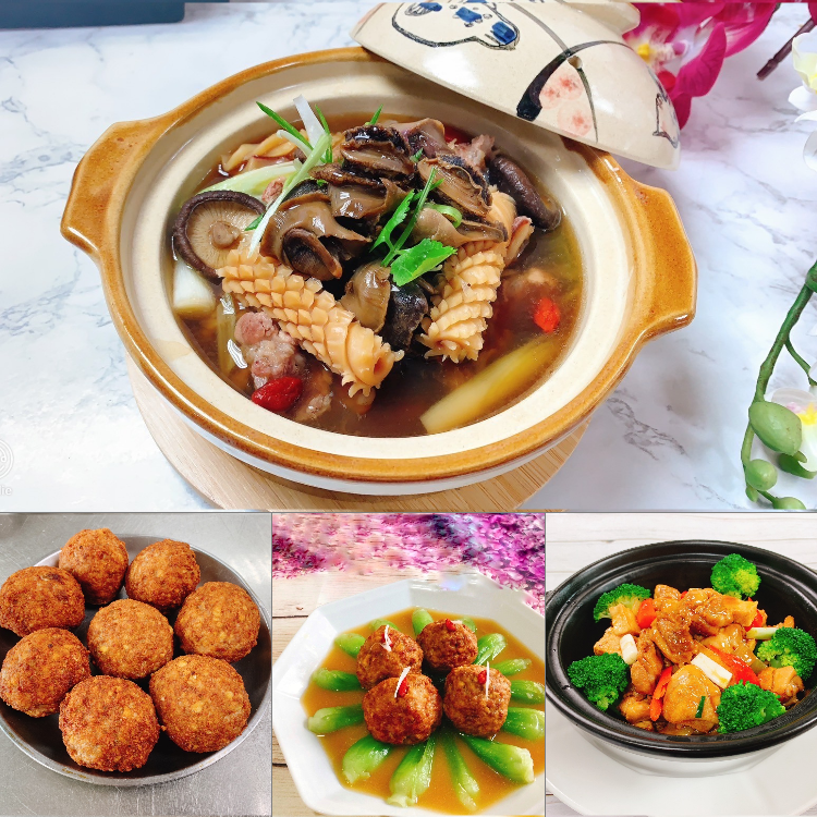 線上課程「年菜系列_鴻運獅子頭&魷魚螺肉蒜&一品花雕雞」蔡萬利老師