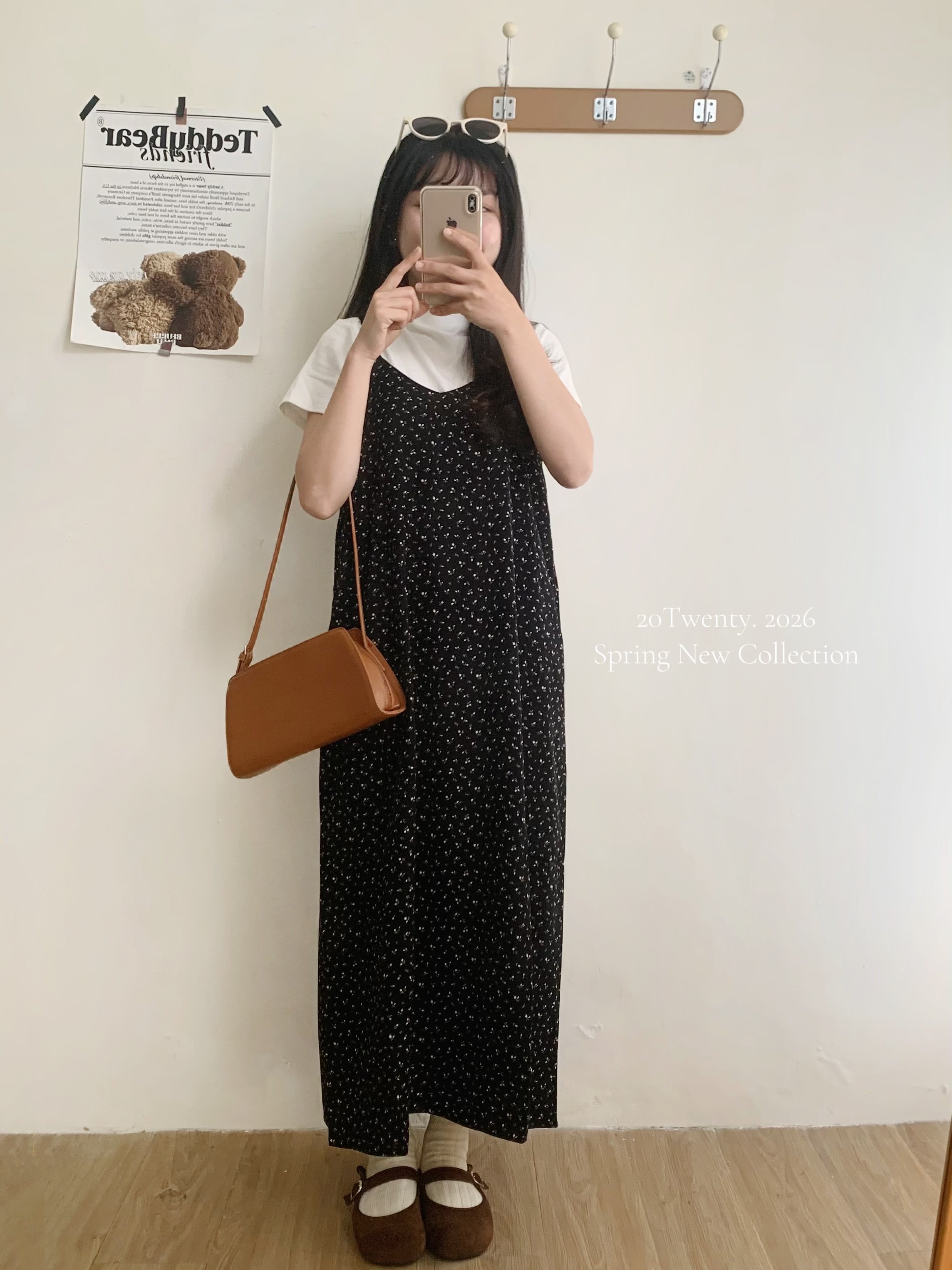 夏日必備韓系小碎花長洋（2colors)