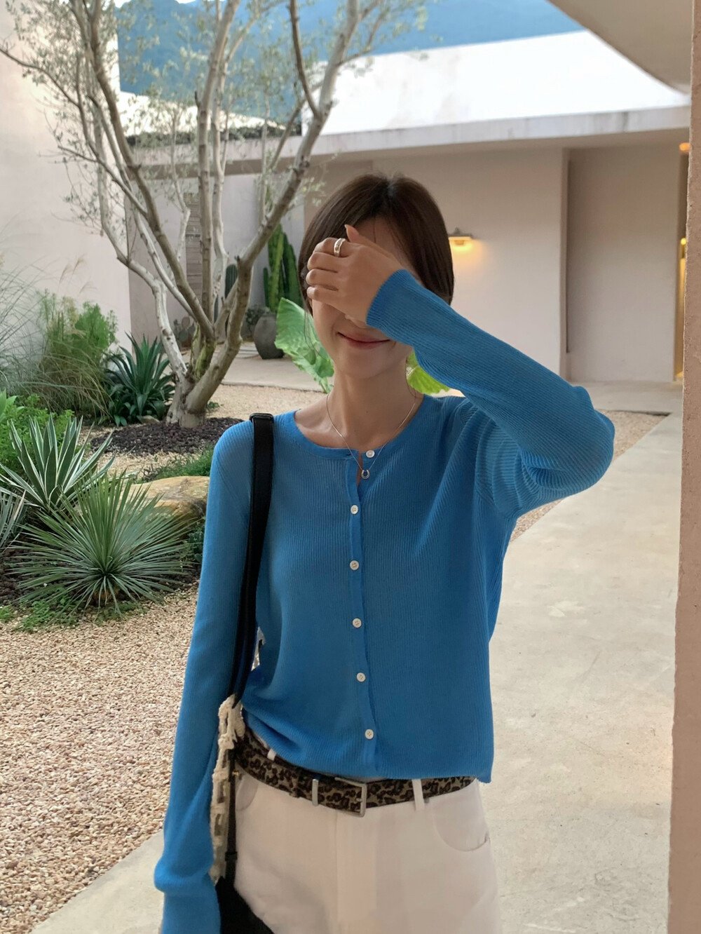 親膚排釦針織上衣（7colors)