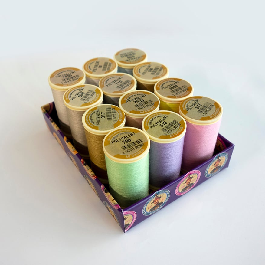 現貨-馬卡龍 12色 POLYVALENT BOX 12 SPOOLS PASTEL TONES