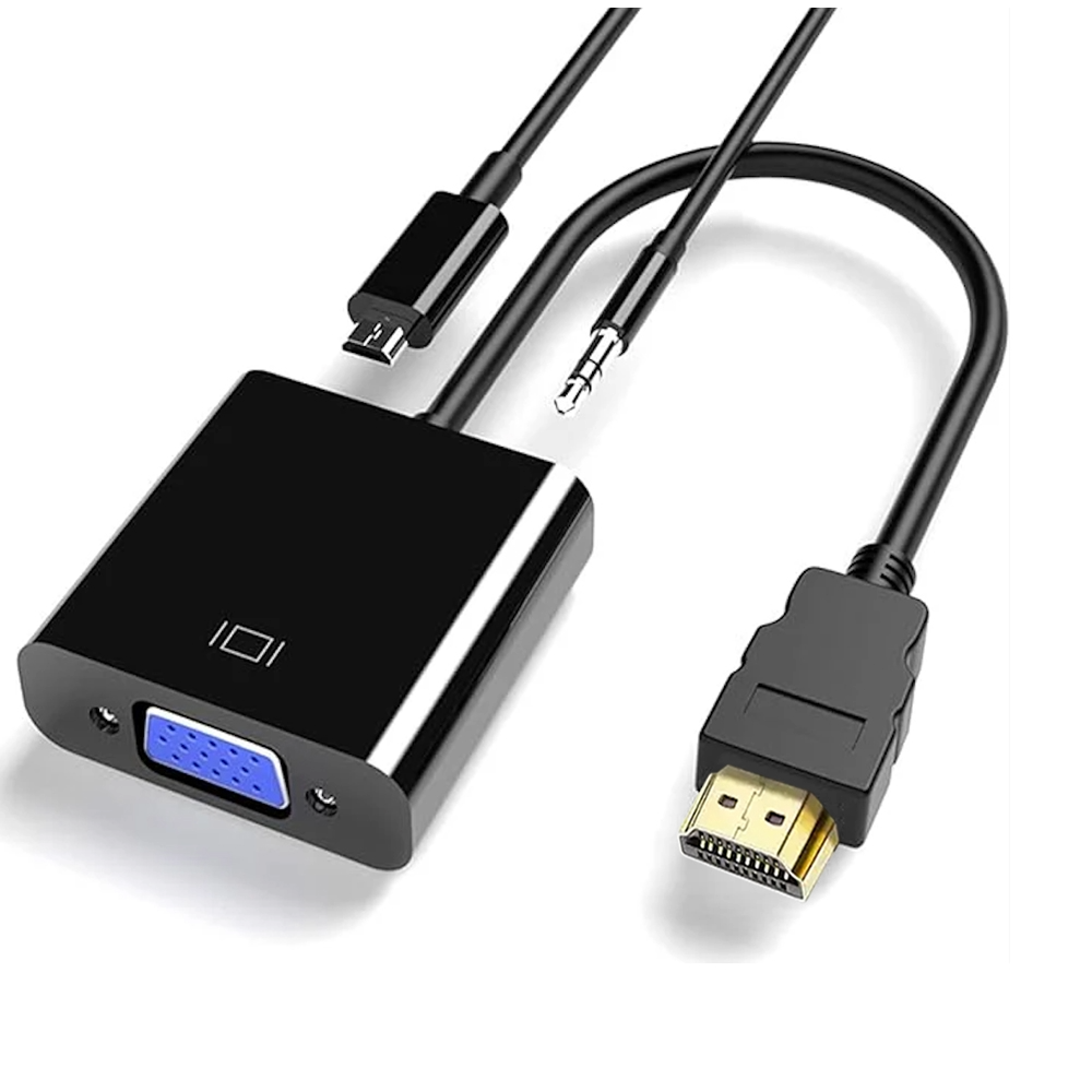 HARKHDTV 轉 VGA 轉接線 (可外接音源＆供電版)