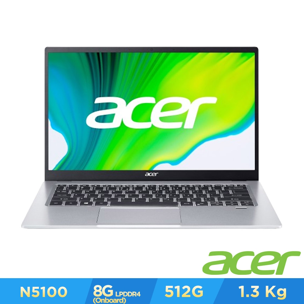 Acer 宏碁 Swift1 SF114-34 14吋輕薄筆電(N5100/8G/512G/Win 11)