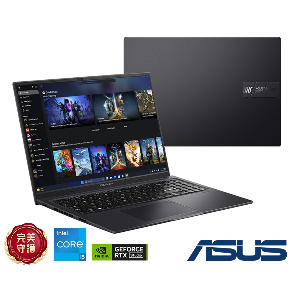 ASUS K3605ZF 16吋筆電 (i5-12500H/RTX2050 4G/8GB/512G/搖滾黑/Vivobook 16X