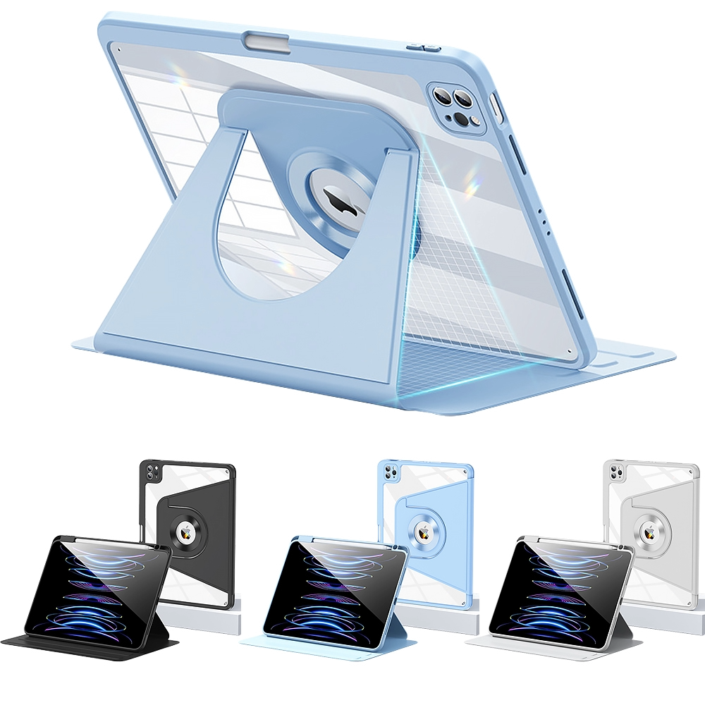 磁吸支架二合一 可旋轉分拆保護殼 APPLE iPad AIR4 AIR5 10.9吋 皮套 筆槽收納 保護套