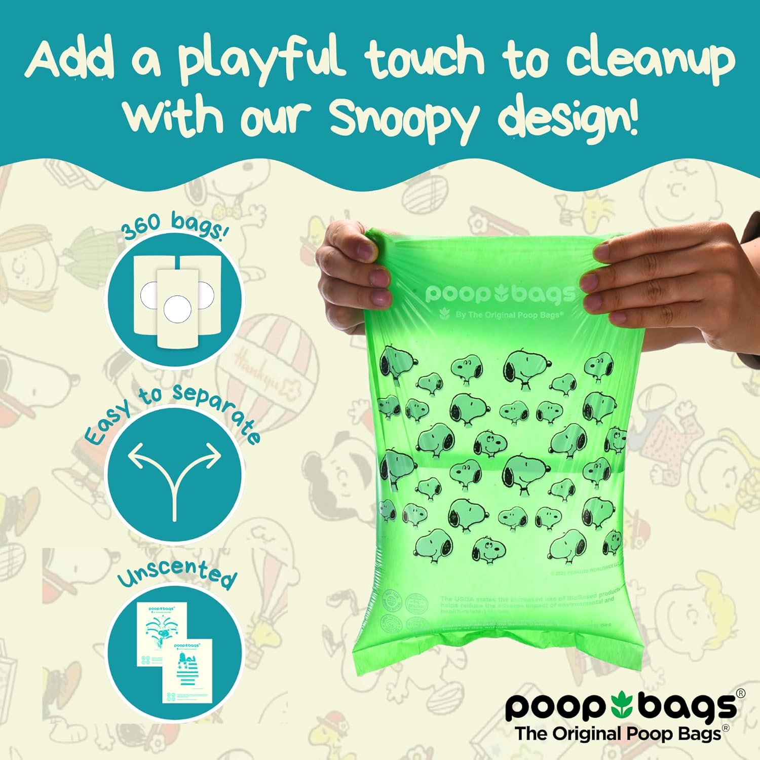 The Original Poop Bags 史努比便便袋（無香24卷）