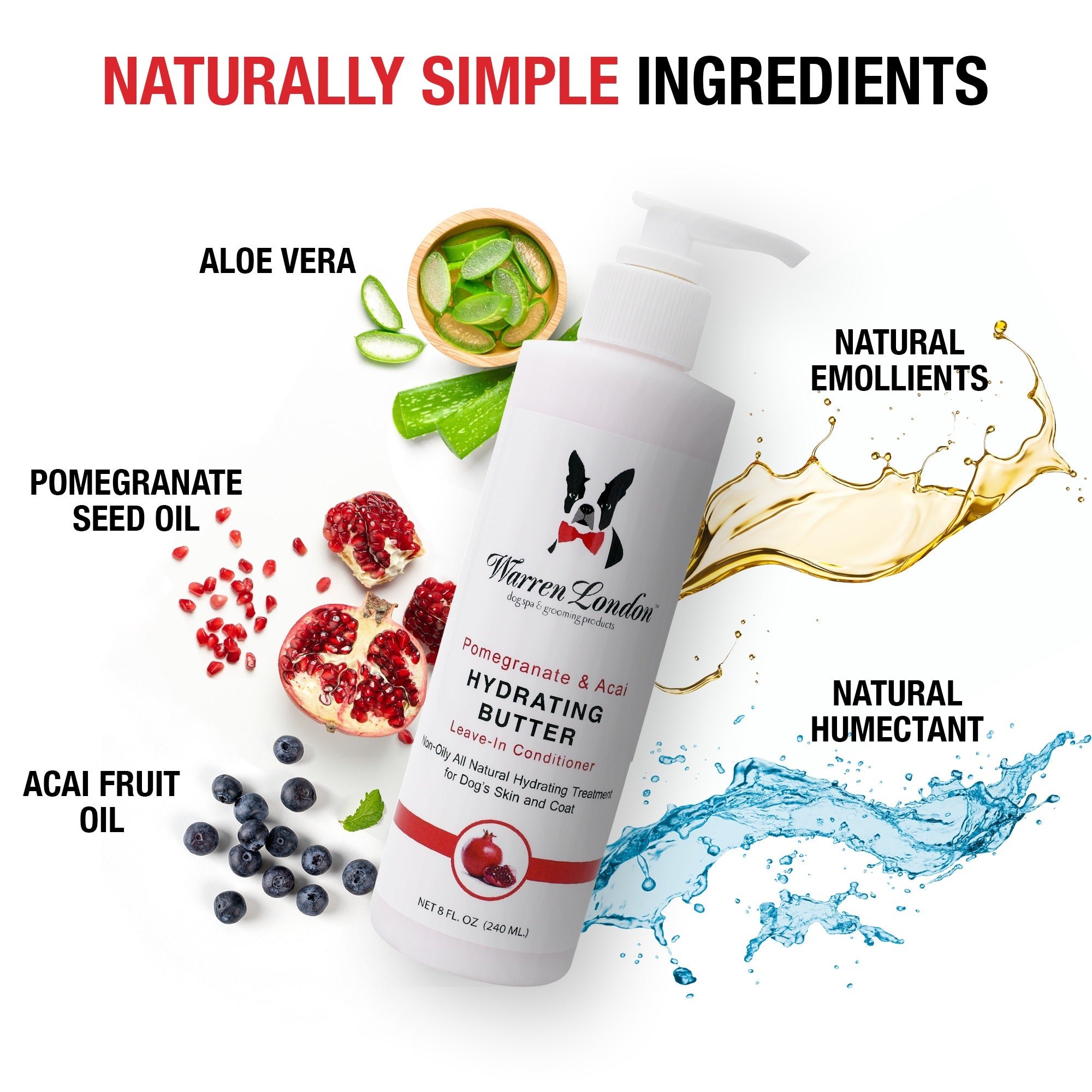 Warren London Hydrating Butter 免沖洗護毛霜，8oz.