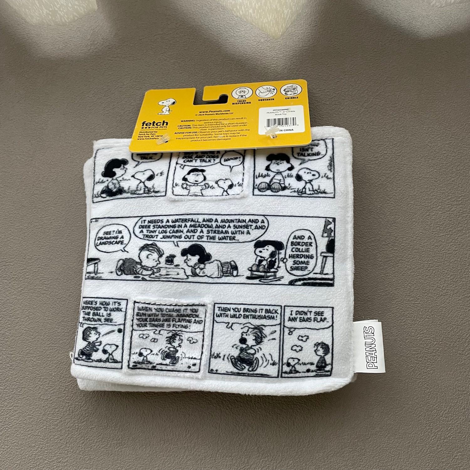 Peanuts Crinkly Book Toy 史努比漫畫玩具（藏食、嗅聞、啾啾、脆脆）