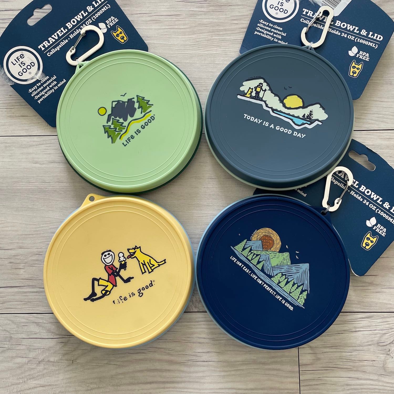 Life Is Good 加蓋折疊外出碗（人用犬用皆可）