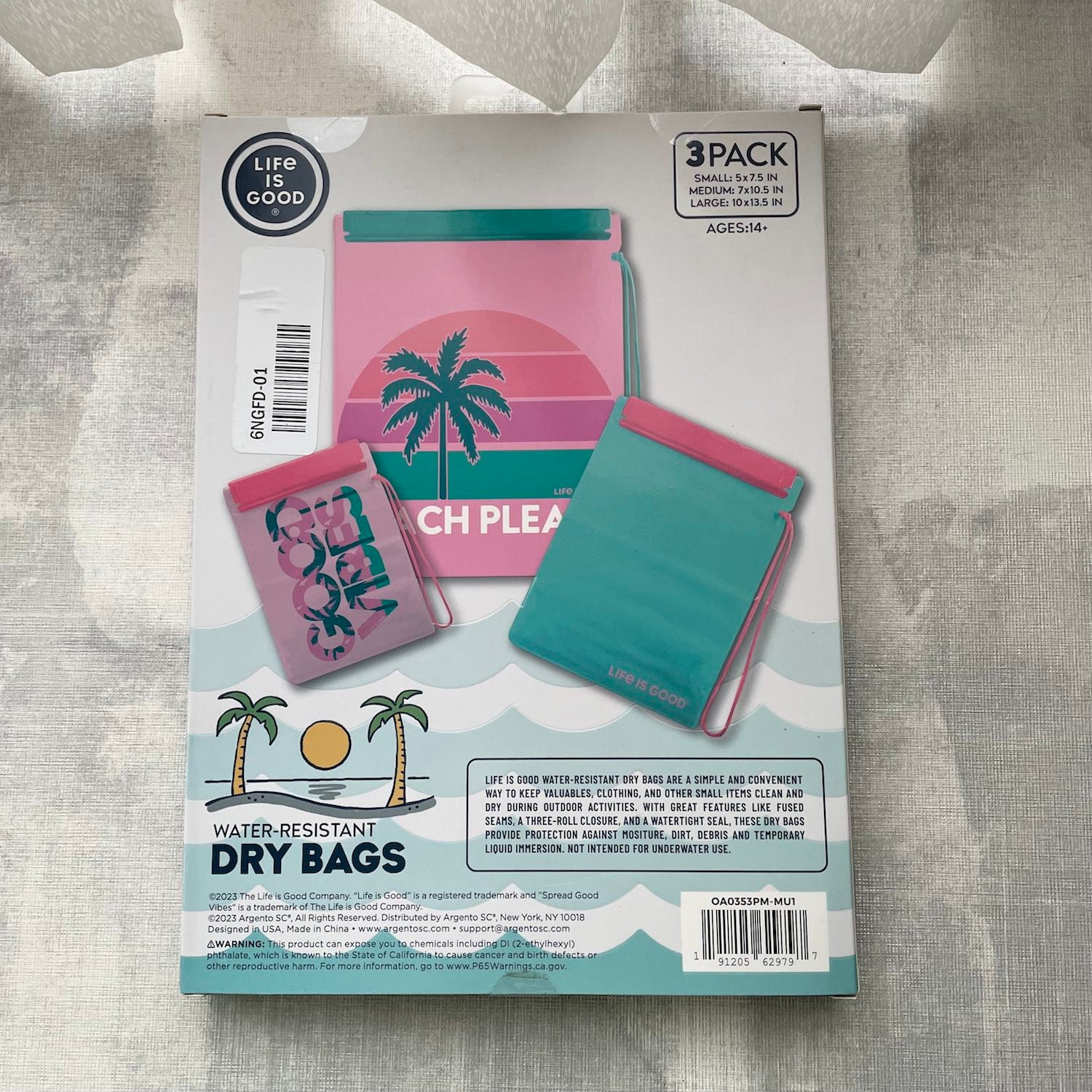 Life is Good Dry Bags 防水袋三件組