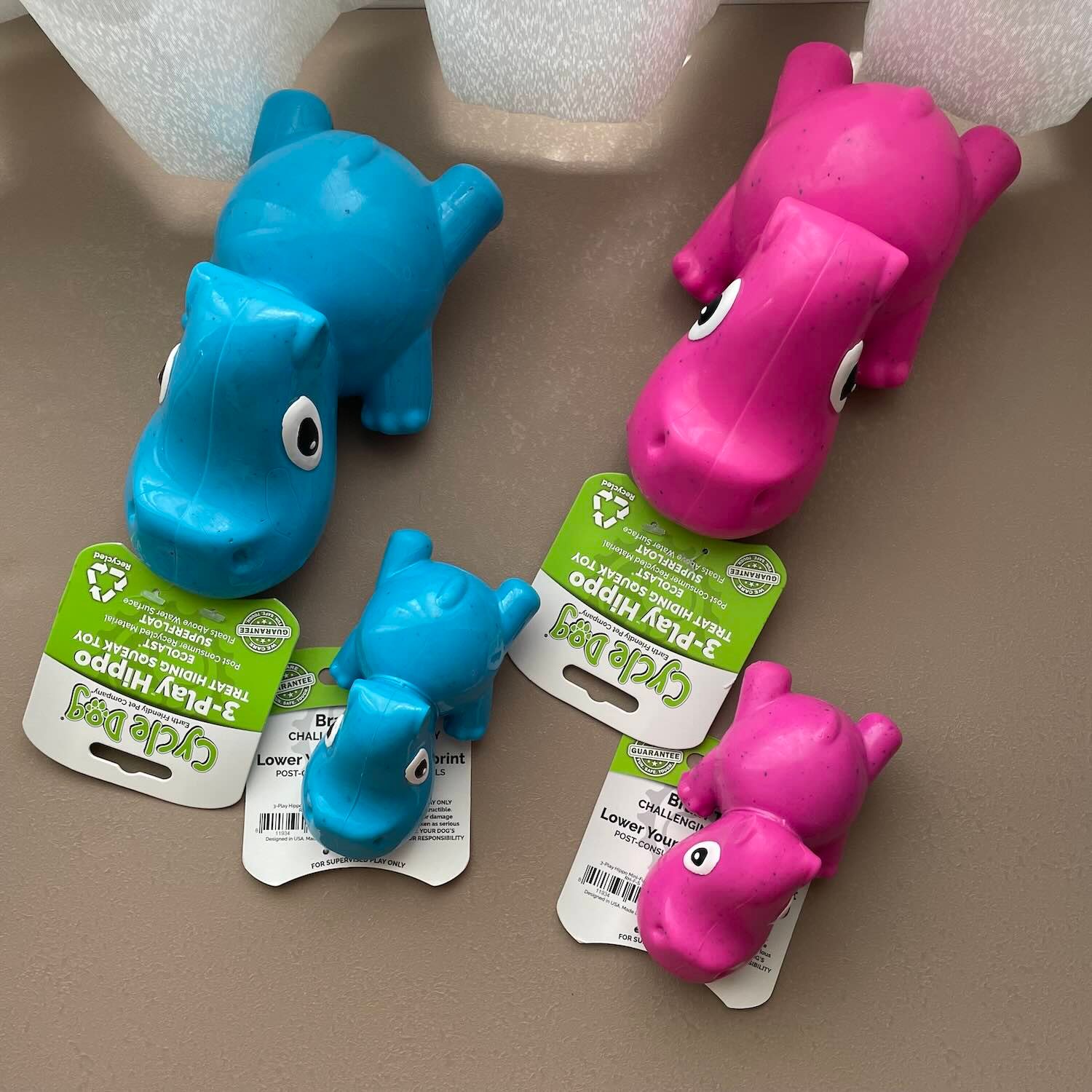 Cycle Dog Ecolast Rubber Toy 多元互動河馬玩具（藏食、啾啾、浮水、Ecolast環保材質）