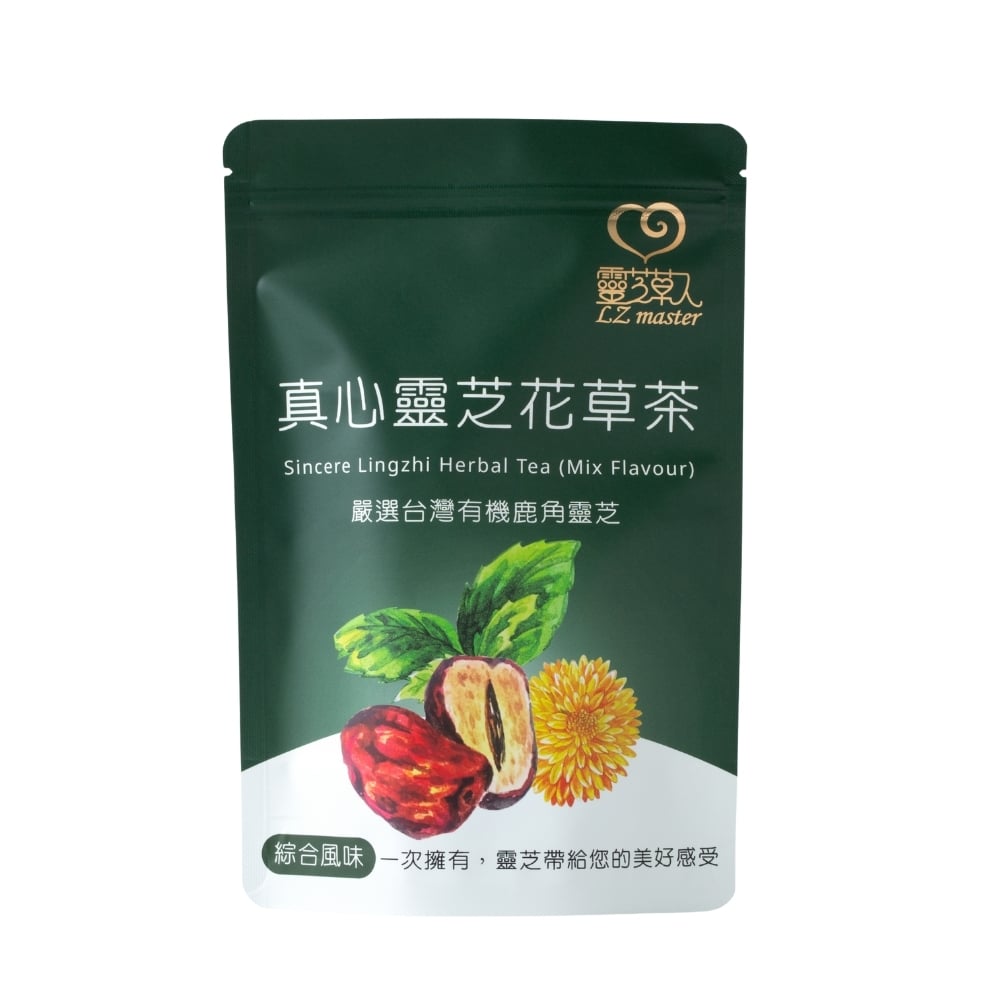 真心靈芝花草茶 ( 綜合風味) (10入經濟包 ) Sincere Lingzhi Herbal Tea