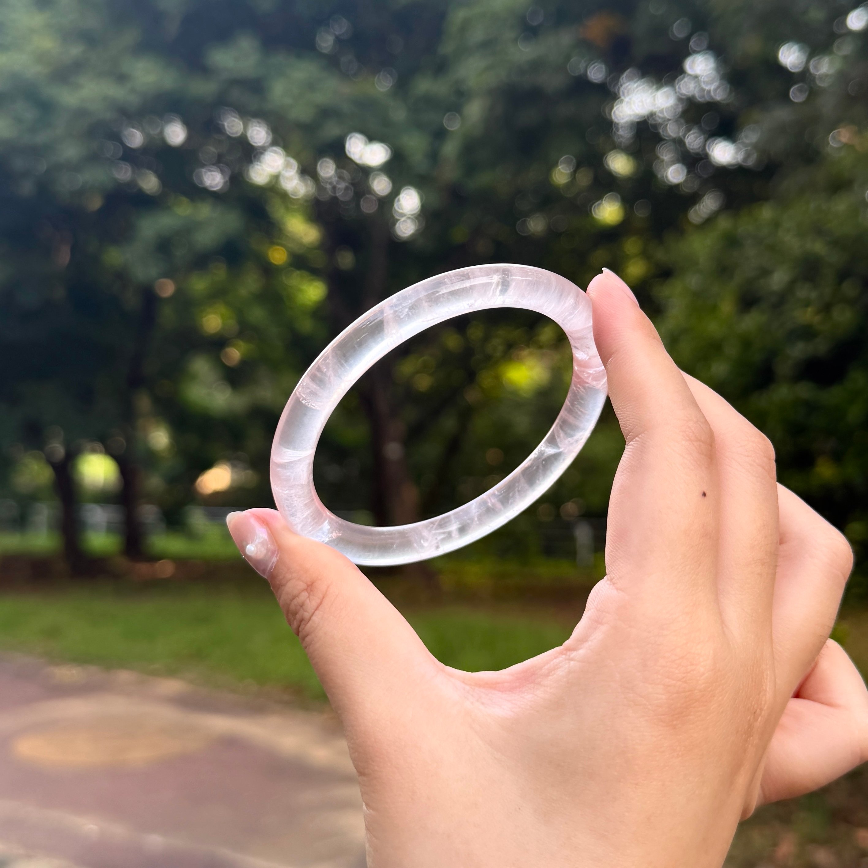 透體粉晶細圓條61
